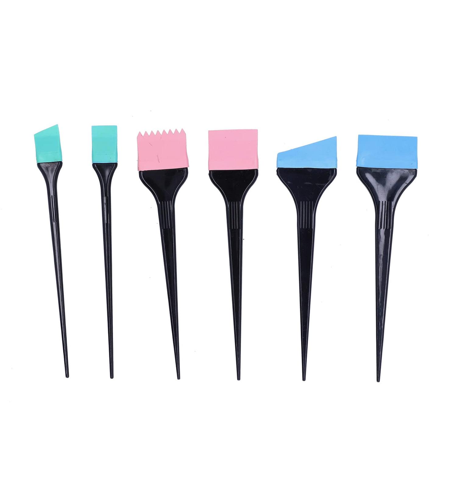6pcs Hair Dye Applicator Brushes Silicone Hair Dye Brush Soft Bristles Hair Coloring Kit Hair Bleach Tinting Diy Tool for Home Barber Shop Salon - Buy Online on SooperMarket.com