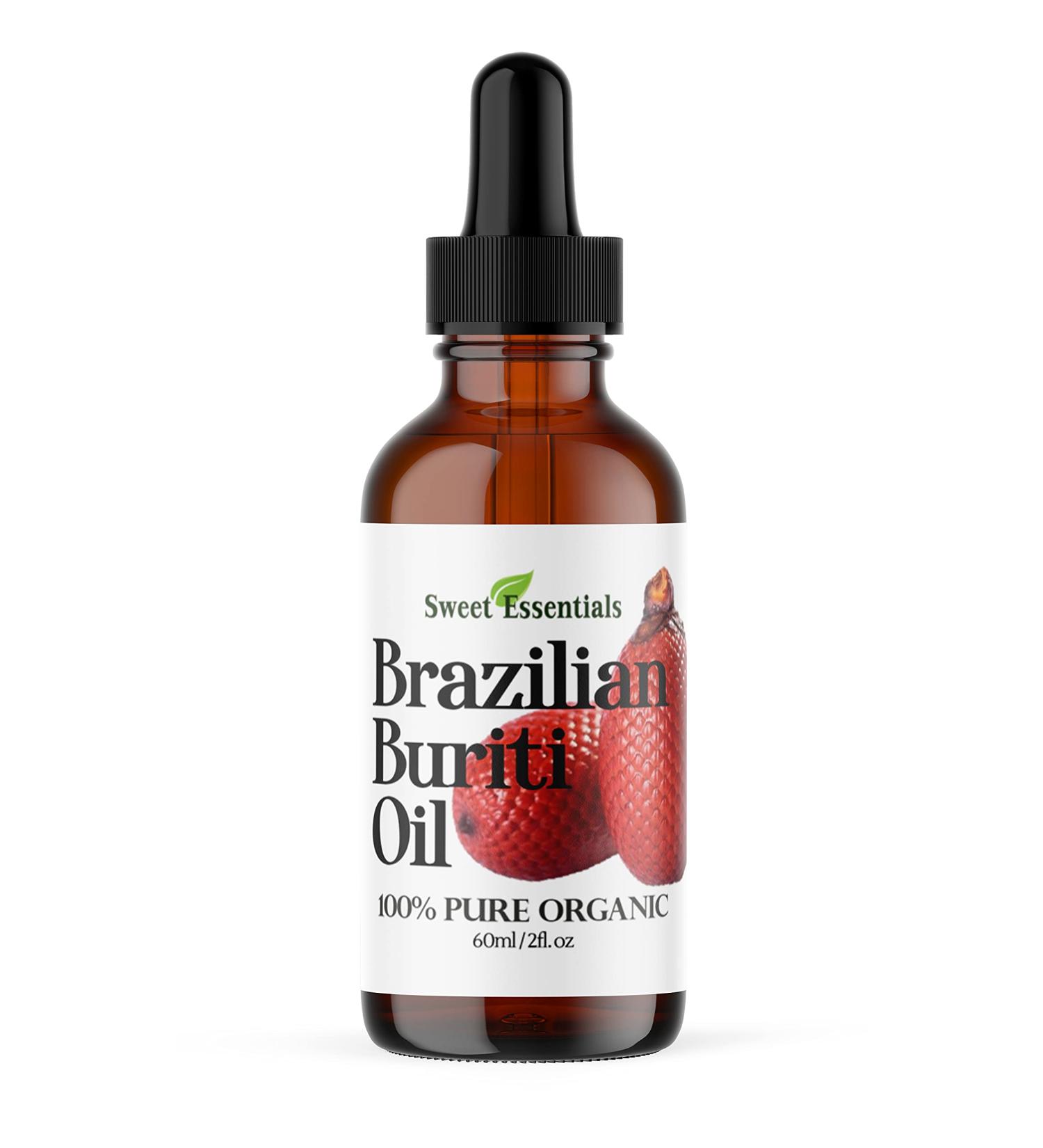 Buy 100% Organic Buriti (Aguaje) Fruit Oil - 2oz Cold-Pressed Glass Bottle | Pure Natural Moisturizer for Skin Hair & Face | Imported from Brazil - Buy Online on SooperMarket.com