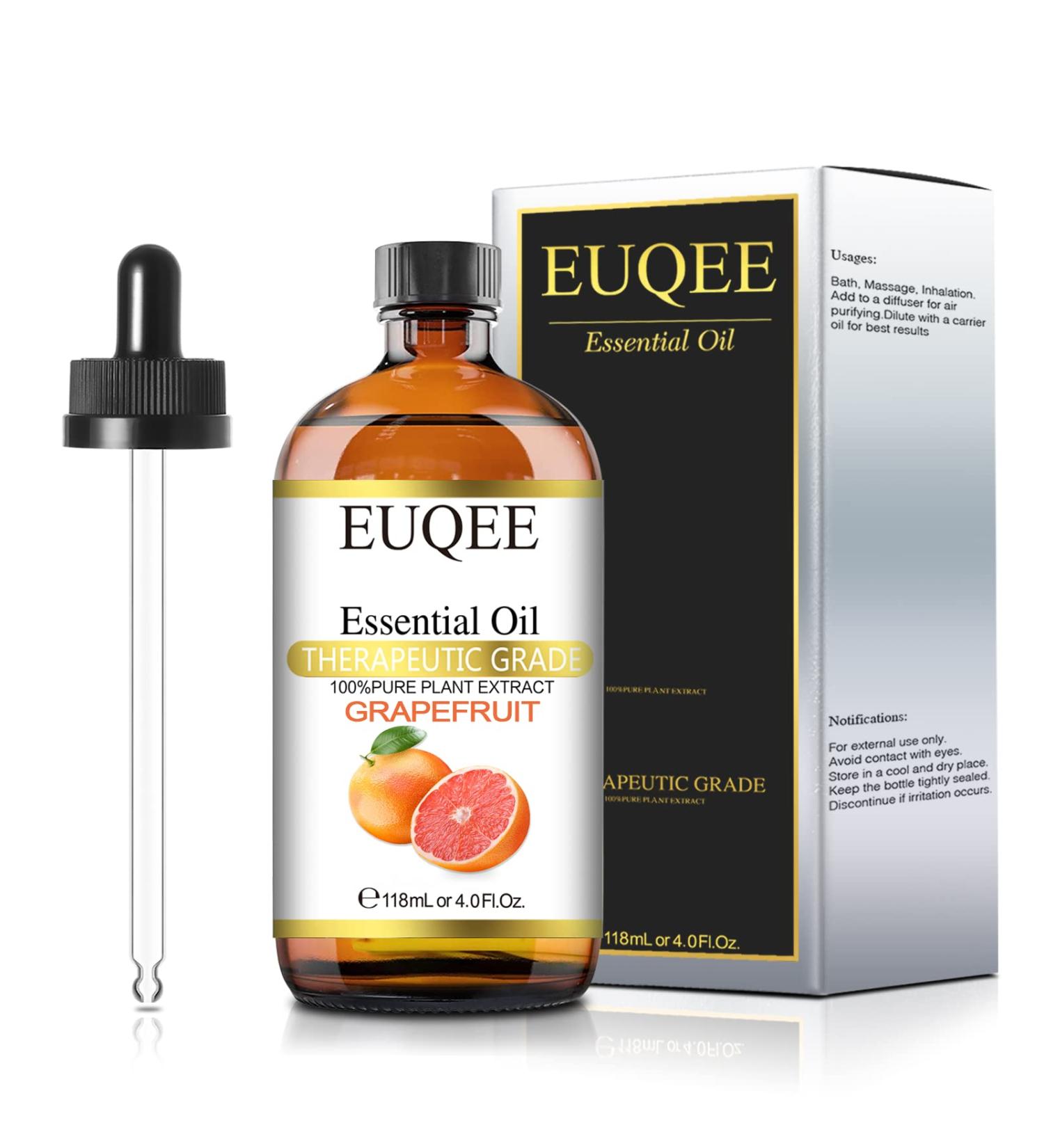 Grapefruit Essential Oil 118mL Pure Grapefruit Oil Large Capacity Essential Oil with Glass Dropper for Diffuser Aromatheraphy DIY Soap (4fl.oz) Classic-15 - Buy Online on SooperMarket.com
