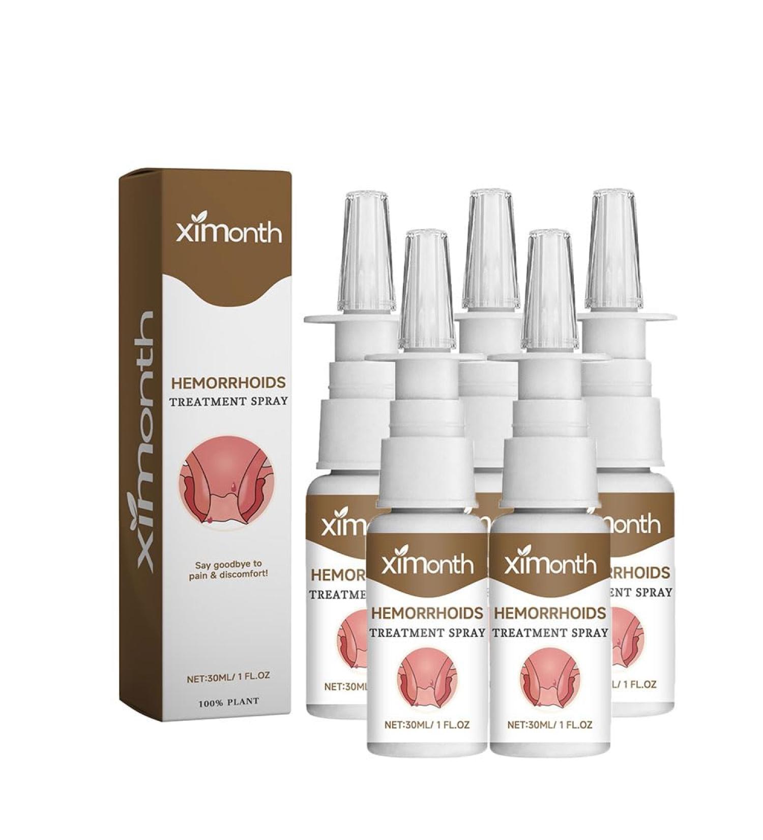 Natural Herbal Hemorrhoid Spray Hemorrhoid Relief Spray 30ml Hemorrhoid Itching Relief Spray Relieves Swelling and Hemorrhoid Discomfort (5pc) - Buy Online on SooperMarket.com