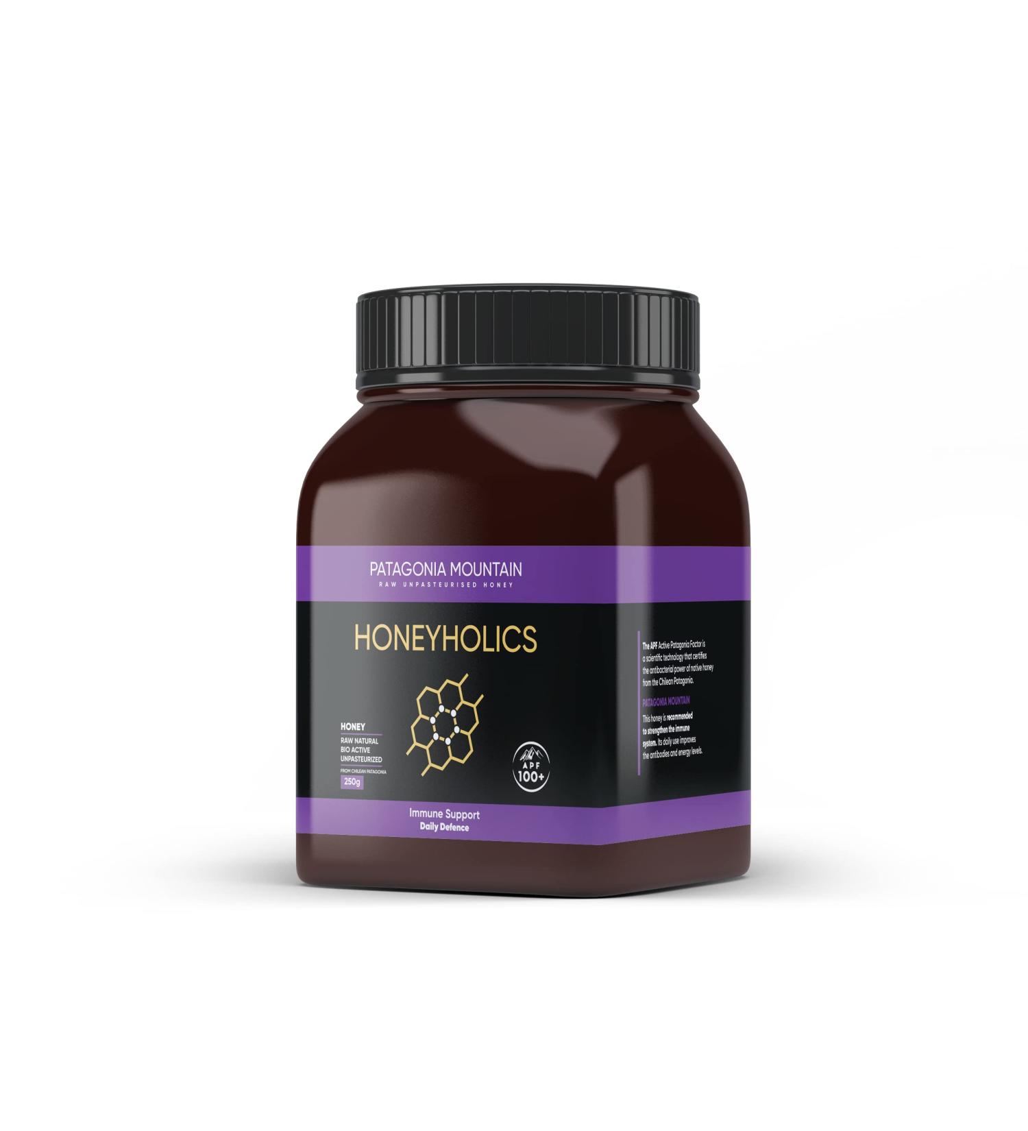 Honeyholics Patagonia Mountain Raw Unpasteurised Honey 100 APF Immune Support - Buy Online on SooperMarket.com