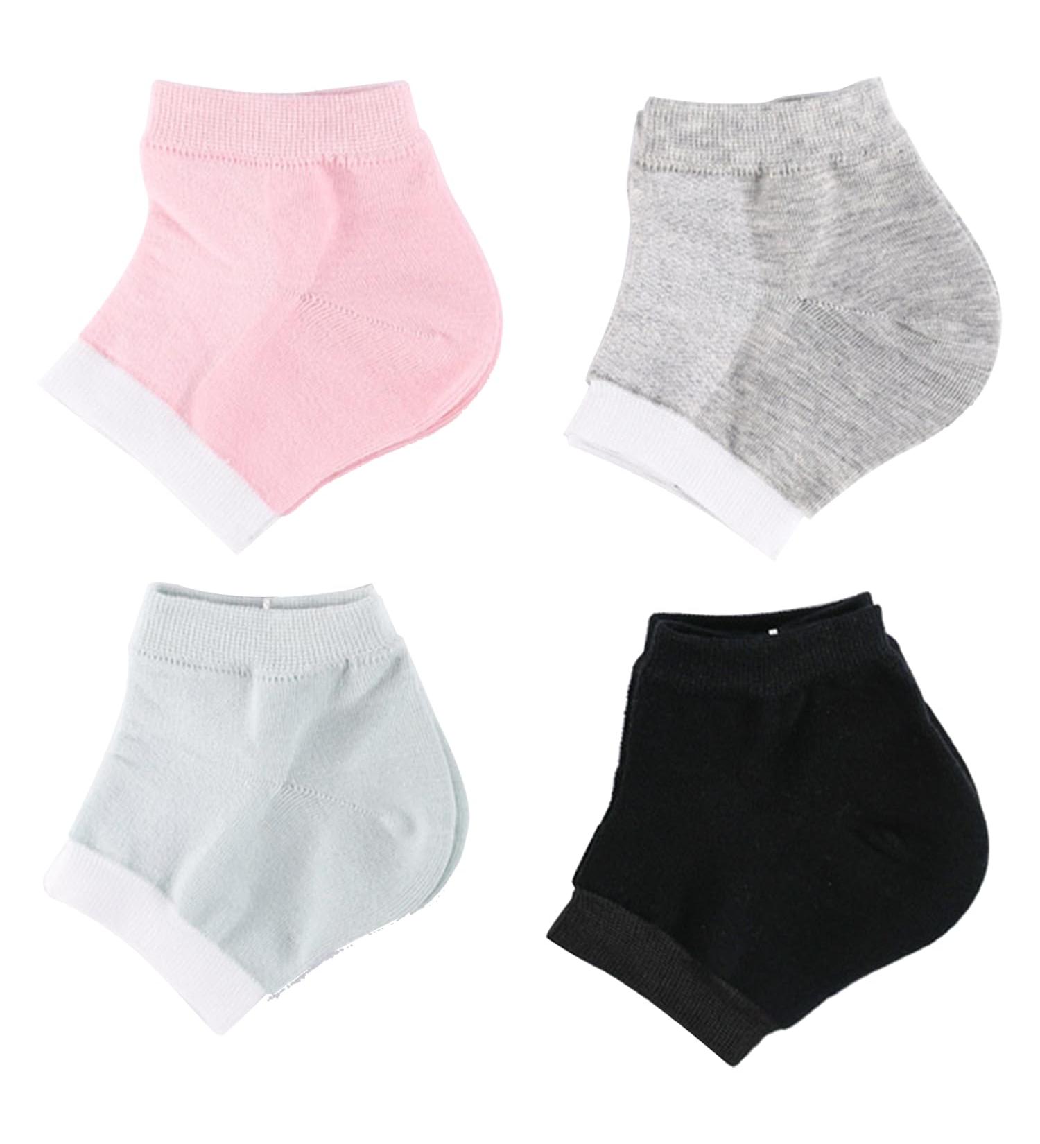 4 Pairs Heel Moisture Gel Socks for Cracked Heels | Foot Care Open Toe Socks for Dry Skin Treatment - International Shipping Available - Buy Online on SooperMarket.com