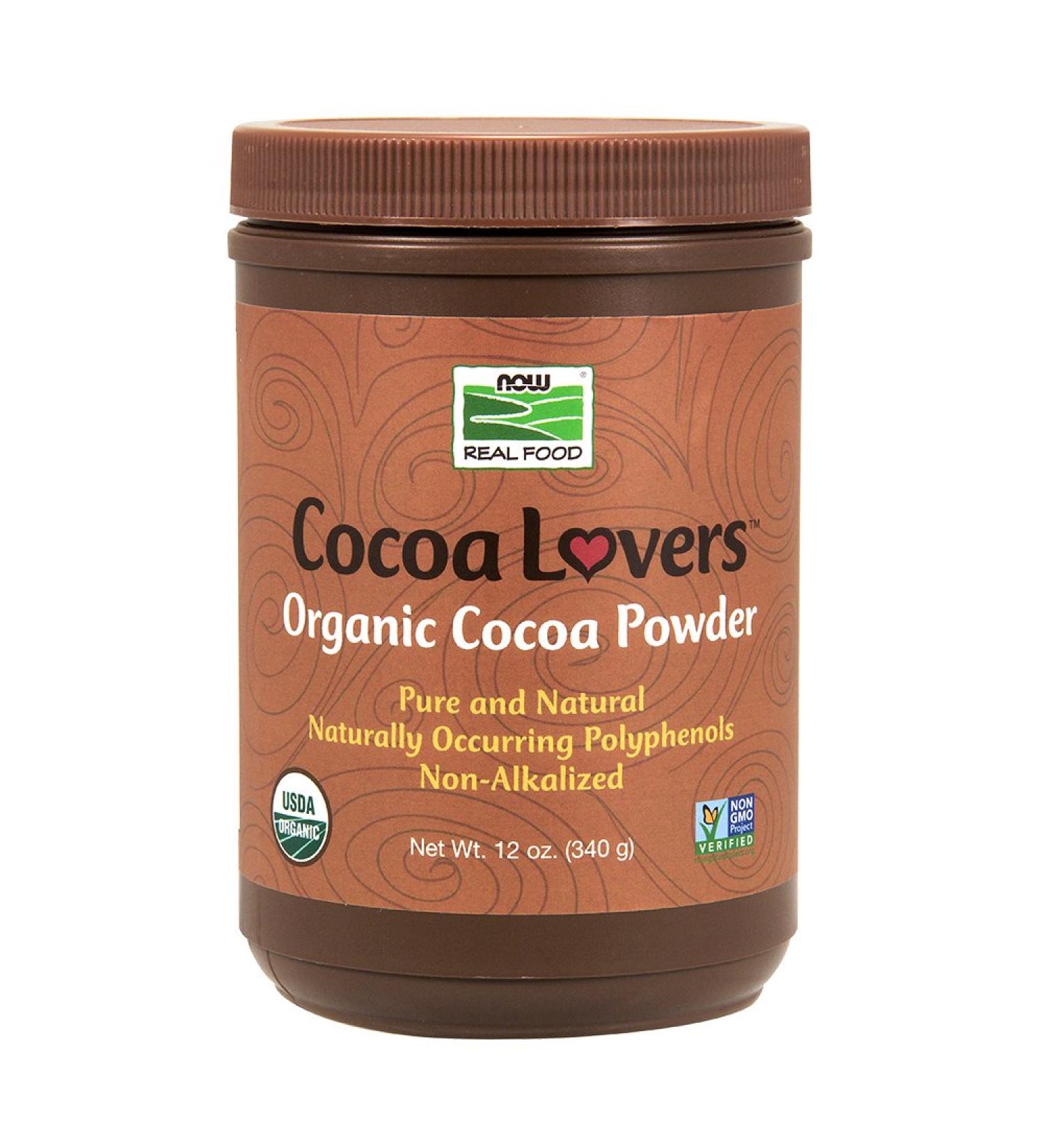 NOW Foods Organic Unsweetened Cocoa Powder - 12 oz - Buy Online on SooperMarket.com