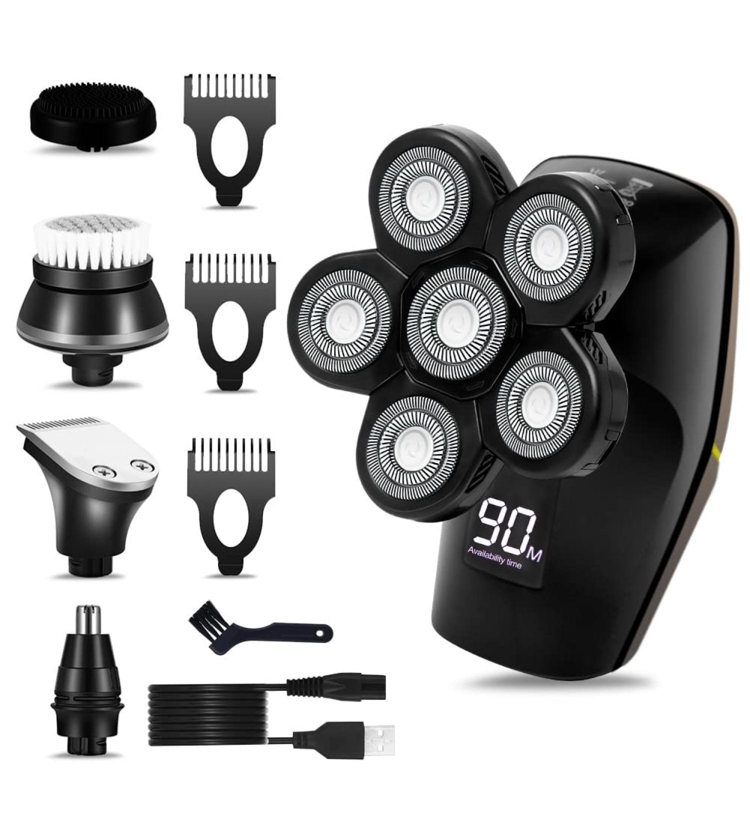 Buy 5-in-1 Electric Razor for Men - Best Bald Head Shaver & Cordless Grooming Kit - International Shipping Available - Buy Online on SooperMarket.com