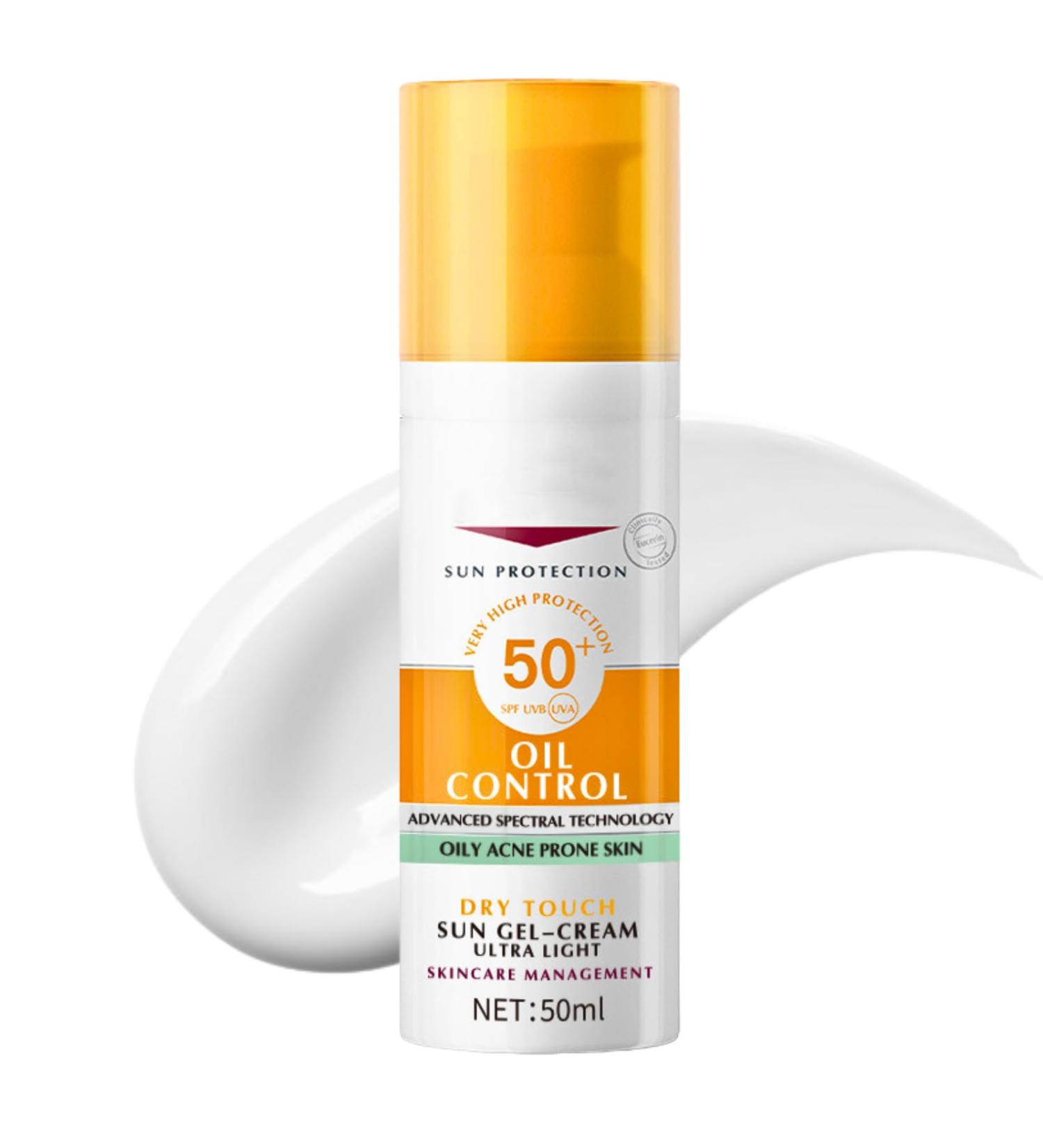 Sunscreen SPF 50+ Sun Cream SPF 50+ Oil Control Face Sun Cream SPF 50 PA++++ Suncream Factor 50 for Face Waterproof Travel Sun Cream Ultra Light UVA & UVB Protetion Non-Perfumed - Buy Online on SooperMarket.com