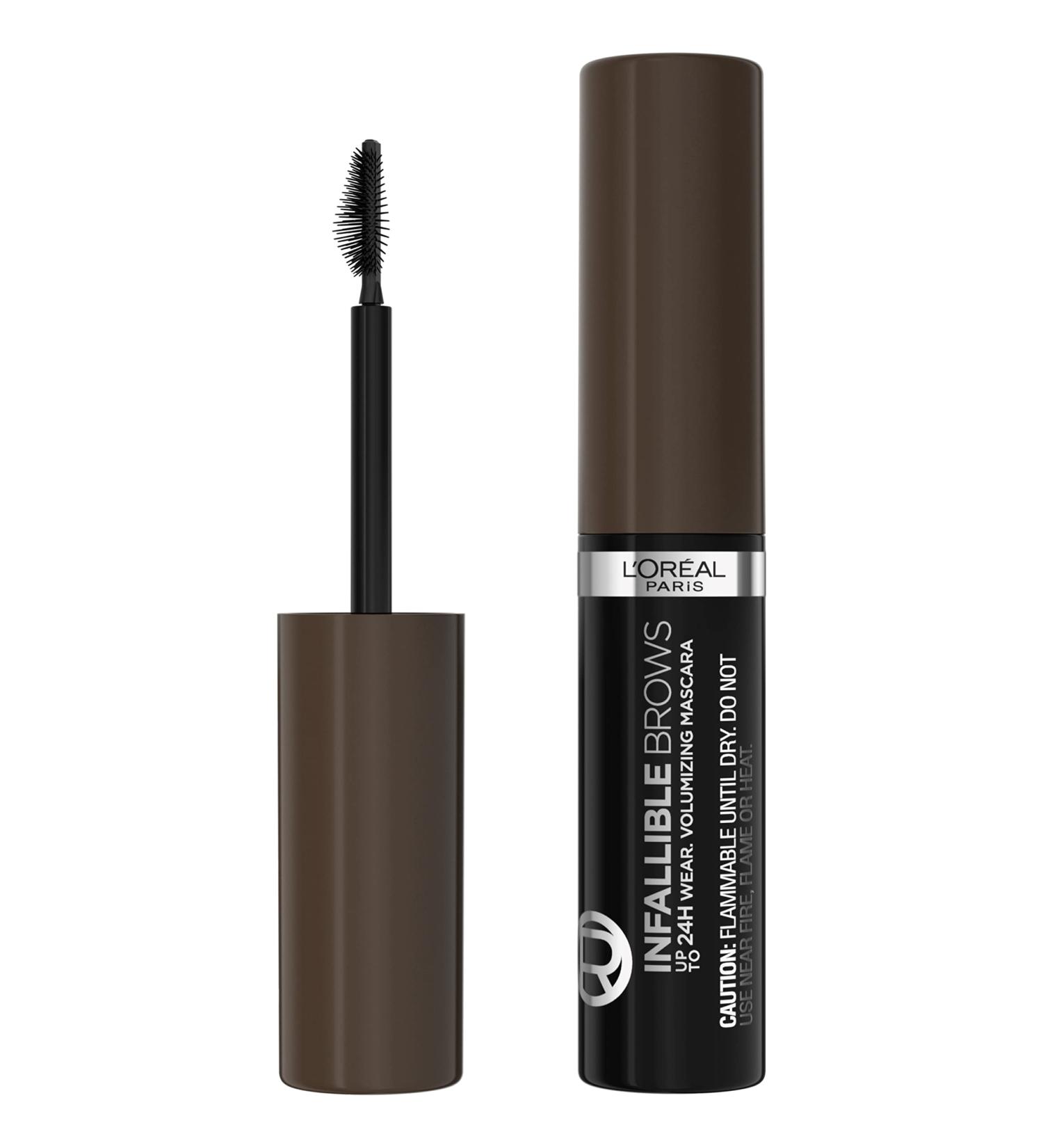 L'Oreal Paris Infallible Volumizing Brow Mascara - 3.0 Soft Black | Long Lasting Brow Makeup for Fuller Eyebrows - Buy Online on SooperMarket.com