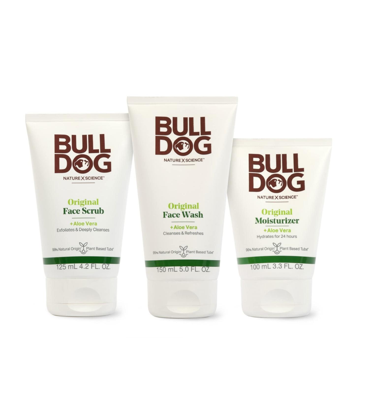 Bulldog Original Full Face Kit: Moisturizer, Face Wash & Scrub for Men - Buy Online on SooperMarket.com