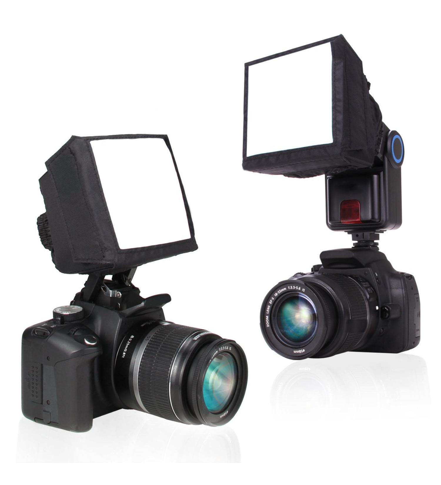 ENHANCE Camera Light Diffuser Softbox for Speedlites | Foldable Universal Design | Compatible with Neewer, Altura, Canon, Nikon and More - Buy Online on SooperMarket.com