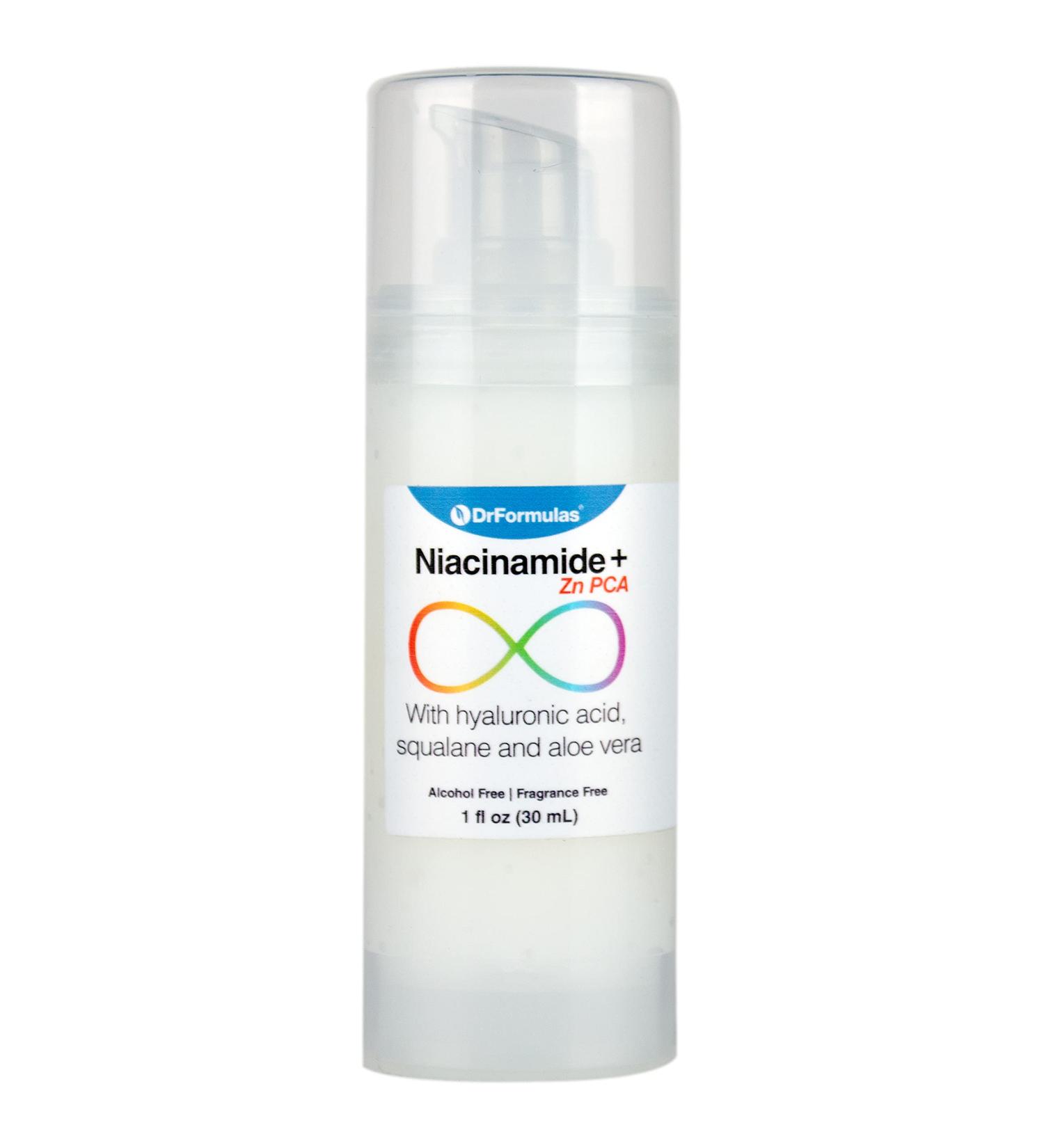 DrFormulas Niacinamide Zinc PCA Serum Moisturizer - Fungal Acne Safe Hydrating with Hyaluronic Acid & Aloe Vera | Noncomedogenic 1 oz - Buy Online on SooperMarket.com