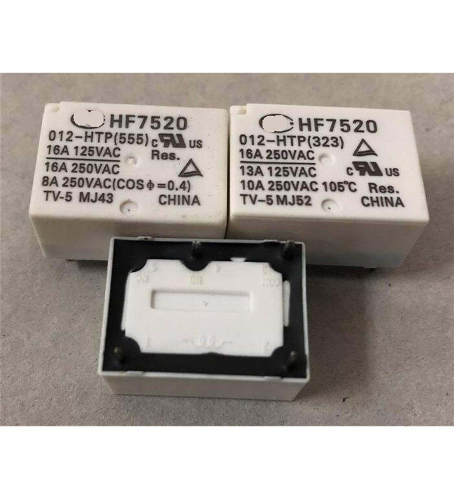 HF7520 012/024-HP/HST/HTP(555)/(323)/(551)/(335) (7520-1A) Relay 4pins 16A 1Pcs (Size : HF7520 012-HTP(323))