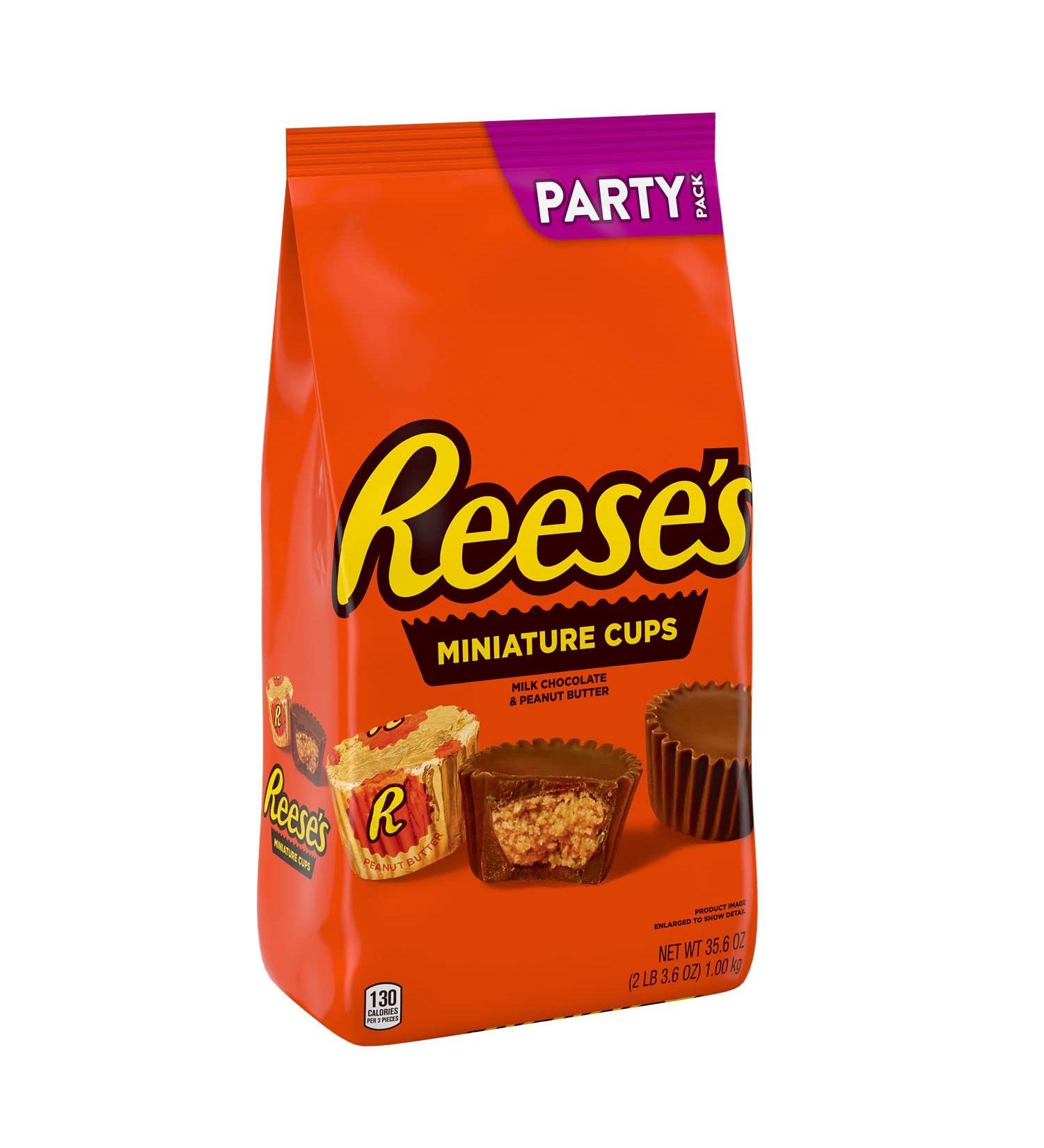 REESE'S Miniatures Milk Chocolate Peanut Butter Cups Candy 35.6 oz Bulk Party Pack Individually Wrapped, Gluten Free - Buy Online on SooperMarket.com