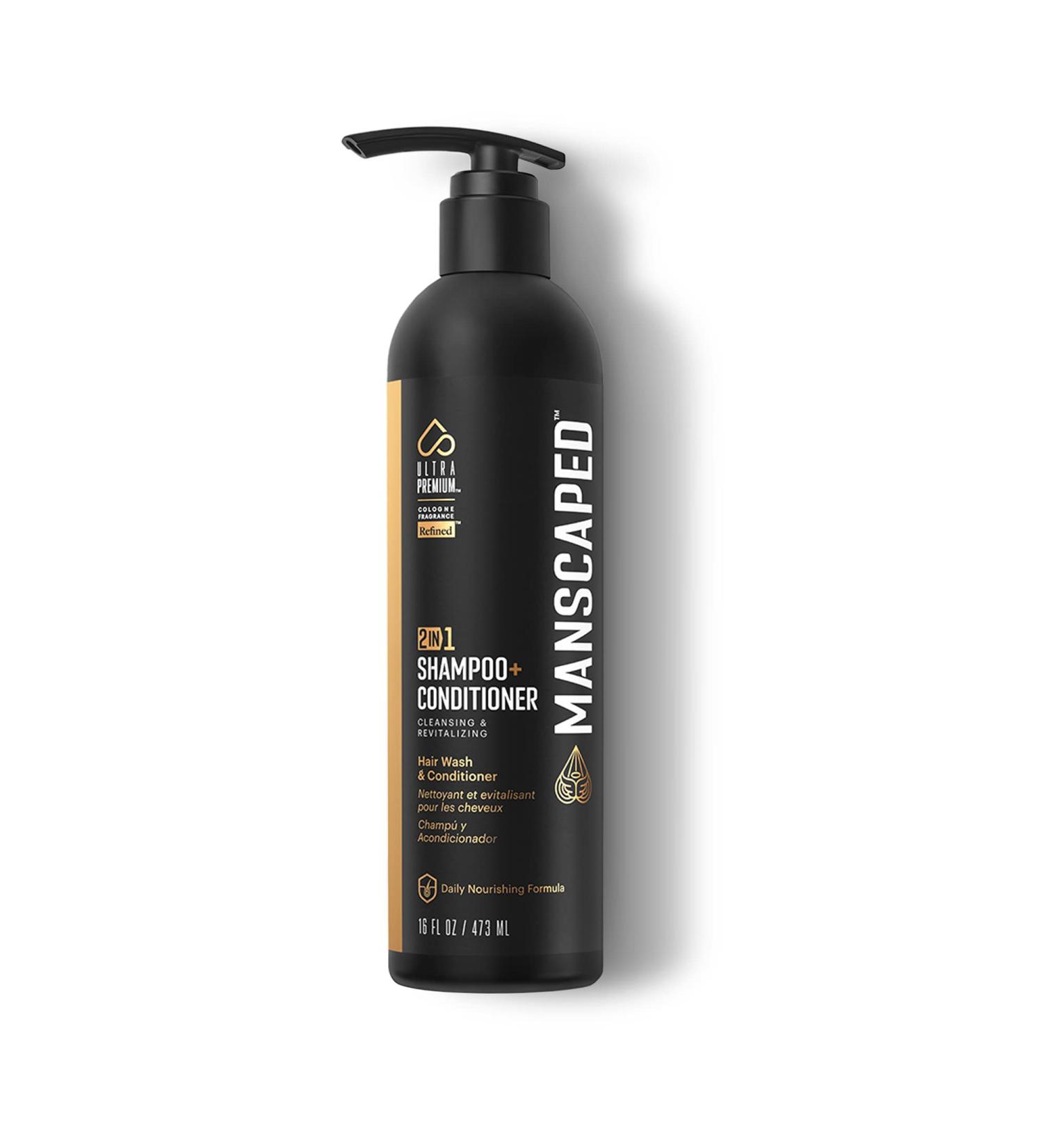 Manscaped 2 in 1 Shampoo & Conditioner - UltraPremium Hair Care with Sea Kelp Coconut Water & Aloe (16 oz) - Nourishing & Hydrating for Men - Ships Internationally - Buy Online on SooperMarket.com
