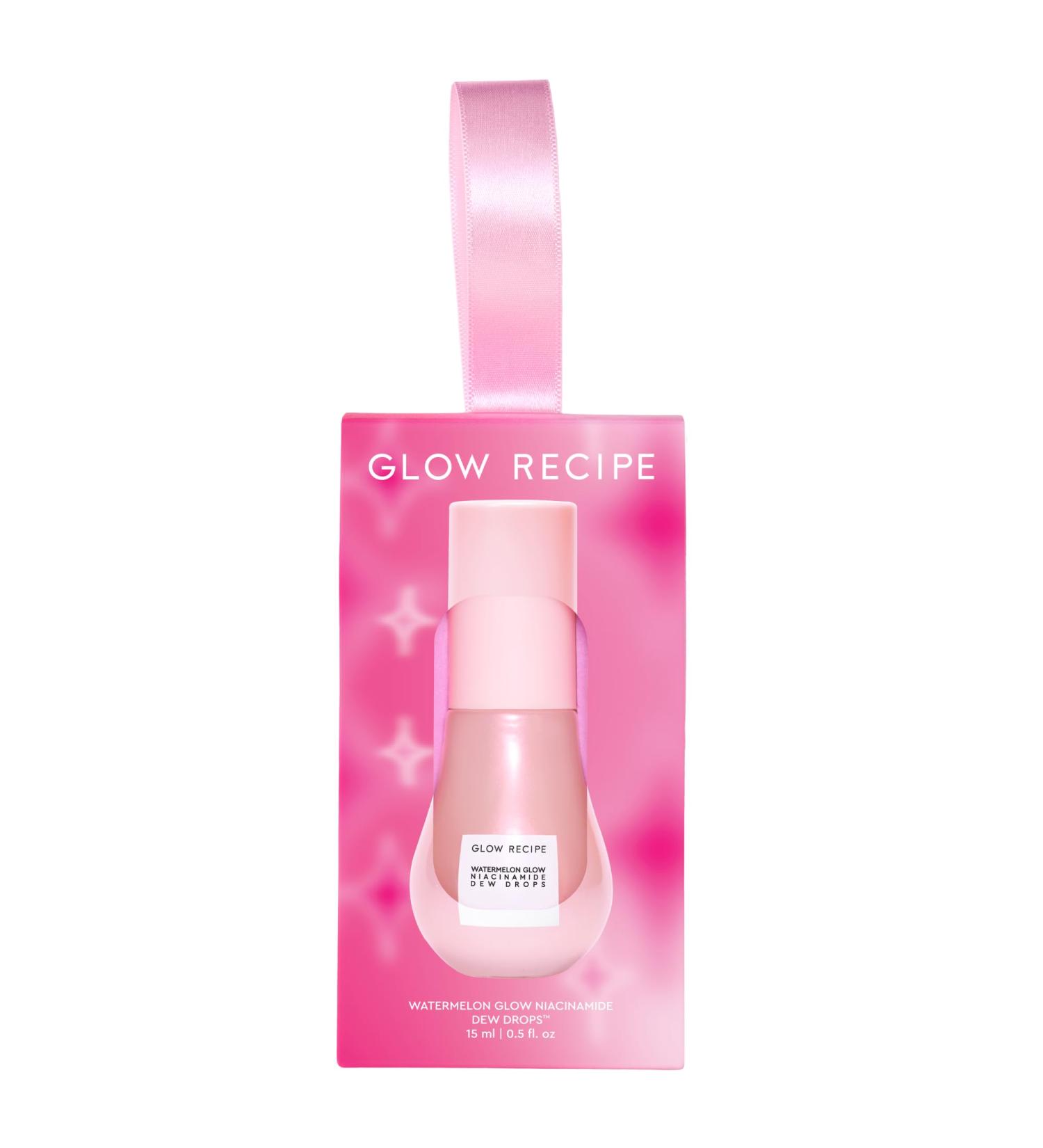 Glow Recipe Holiday Ornament & Travel Size Niacinamide Dew Drops - Hydrating Serum & Highlighter with Hyaluronic Acid - Lightweight Facial Serum (15 ml) for Glowing Skin - Buy Online on SooperMarket.com