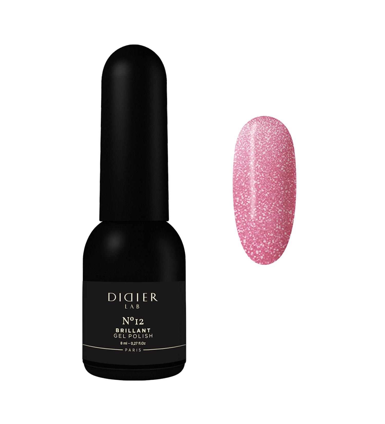 Didier Lab - Premium UV Gel Nail Polish - Brillant No. 12 - Gel Nail Varnish - Nail Art - Long-Lasting High Gloss Wear - Pink Gel Nail Polish - Gel Nails - Glitter Gel Nail Polish - Rich Pigment - Buy Online on SooperMarket.com