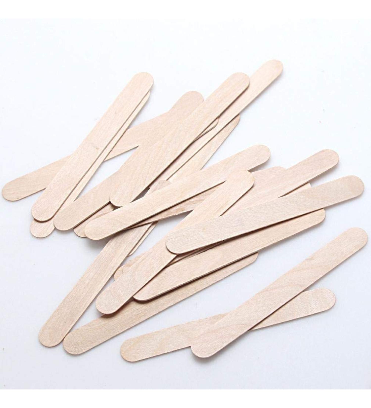 Wooden Wax Applicator Spatula Stick Hair Removal Disposable Stick 10 PCS - Buy Online on SooperMarket.com
