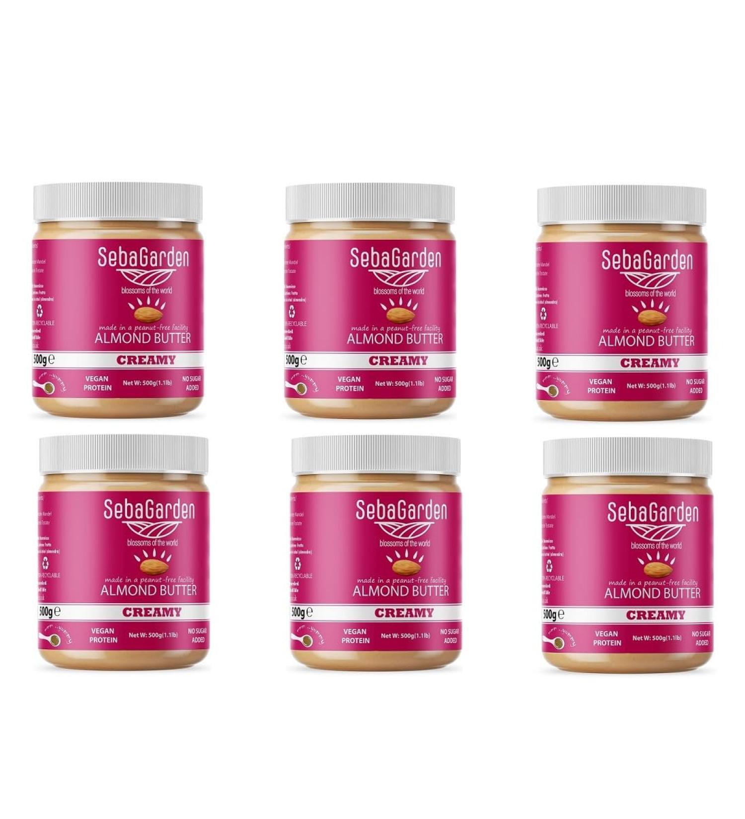 Almondmus-Seba Garden: Pure Natural Creamy Californian Almonds (3kg 500g x 6-pack) - 100% Almonds Keto & Paleo-Friendly No Added Sugar - Buy Online on SooperMarket.com