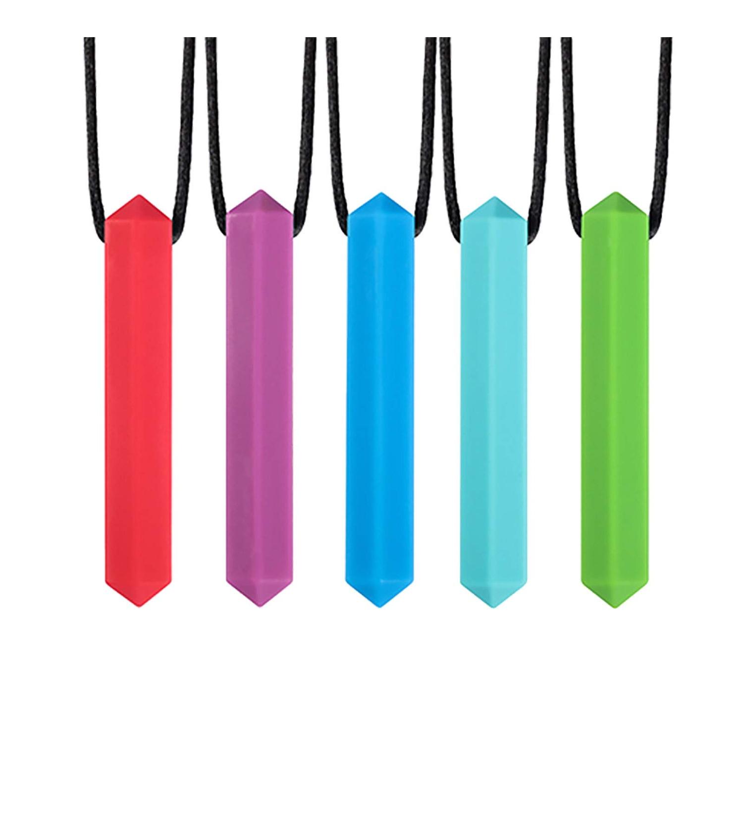 IQYU Kau-Edelstein Silicone Tooth Trailer Necklace for Kids - Sensory Molar Novelty - Multicolor One Size - Buy Online on SooperMarket.com