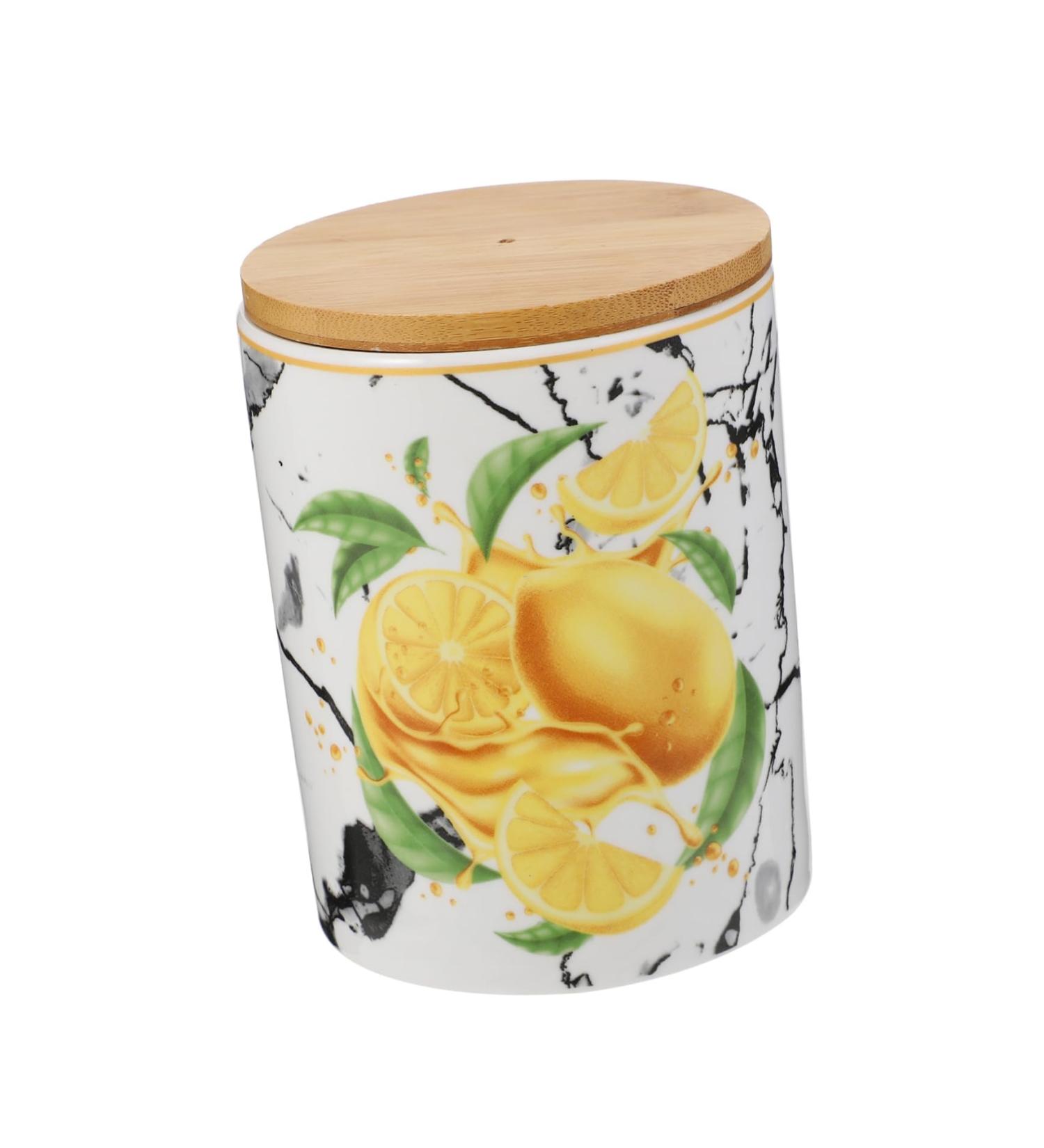 ABOOFAN 1pc Ceramic Airtight Jar Food Jar Candy Wood - Buy Online on SooperMarket.com