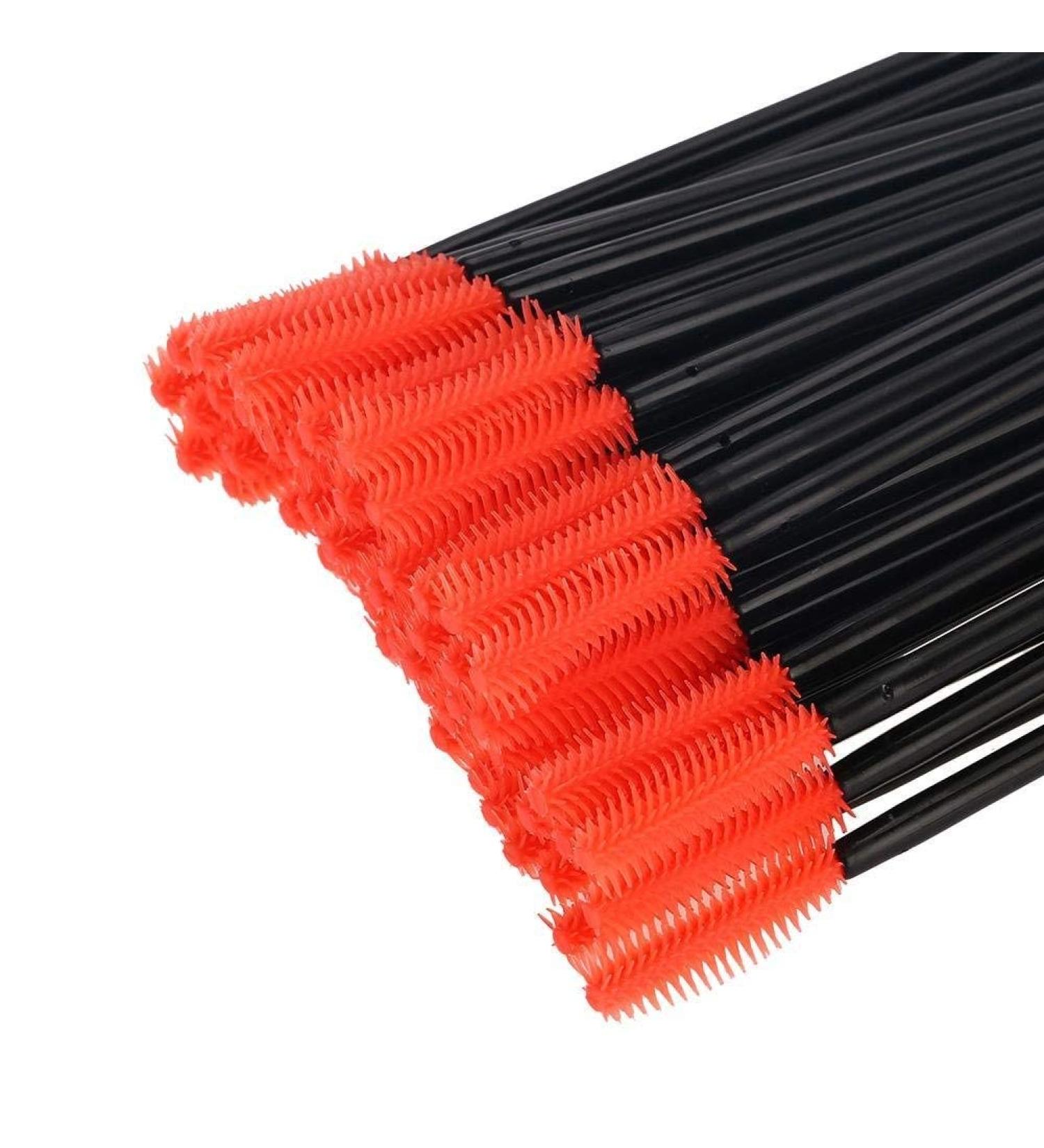 50 Pack Disposable Eyelash Brushes - Silicone Comb Mascara Applicators for Makeup - Beauty Tool with Crescent Tip - Buy Online on SooperMarket.com