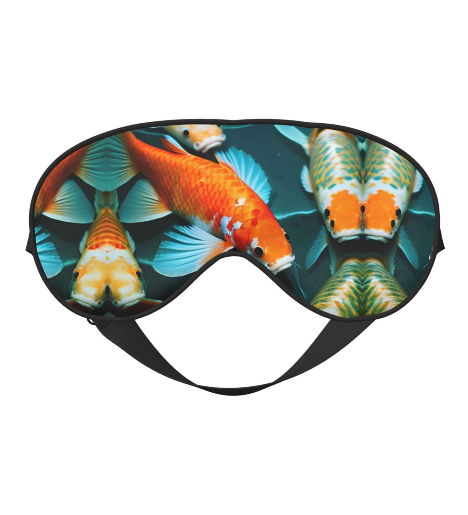SSIMOO HD Koi Fish Soft Sleep Eye Mask - Breathable Travel Eye Patch for Women | Perfect for Relaxation - Buy Online on SooperMarket.com