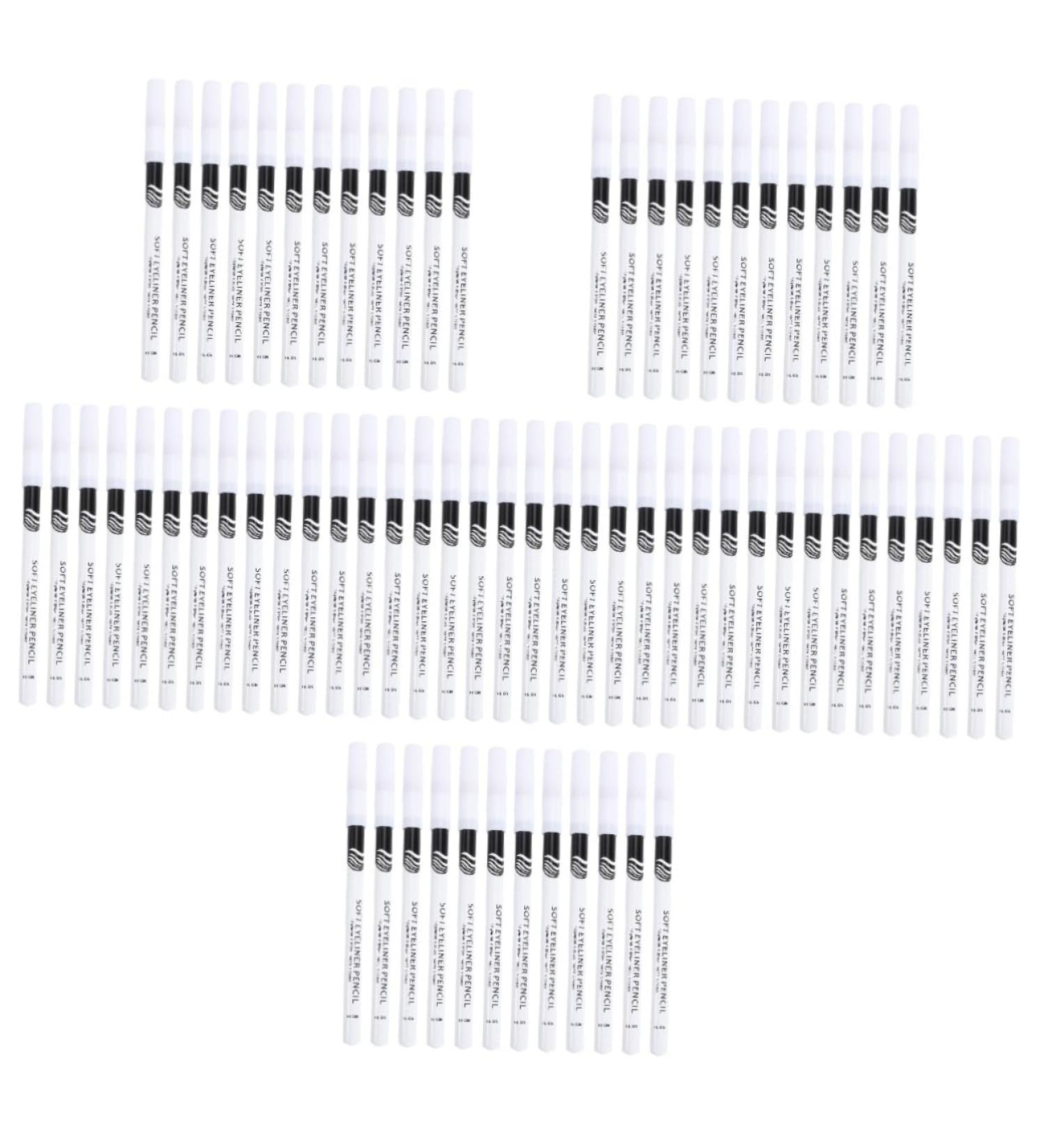 Mikinona 72 Pcs Eyeliner Pencil White Eye Liner Pencial Highlighter Pencil Makeup Eyes Lip Liner Wooden Pole - Buy Online on SooperMarket.com