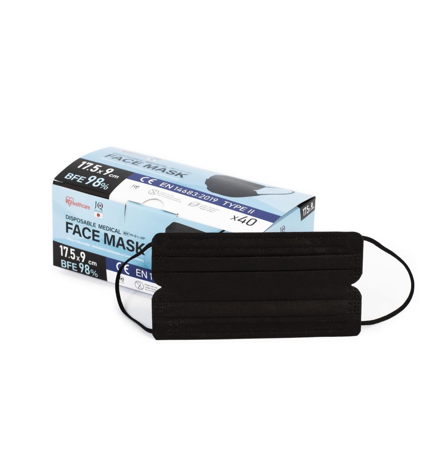 Buy Disposable Medical Masks PK-BL 40P Black - Set of 40 Pieces for International Shipping - Buy Online on SooperMarket.com