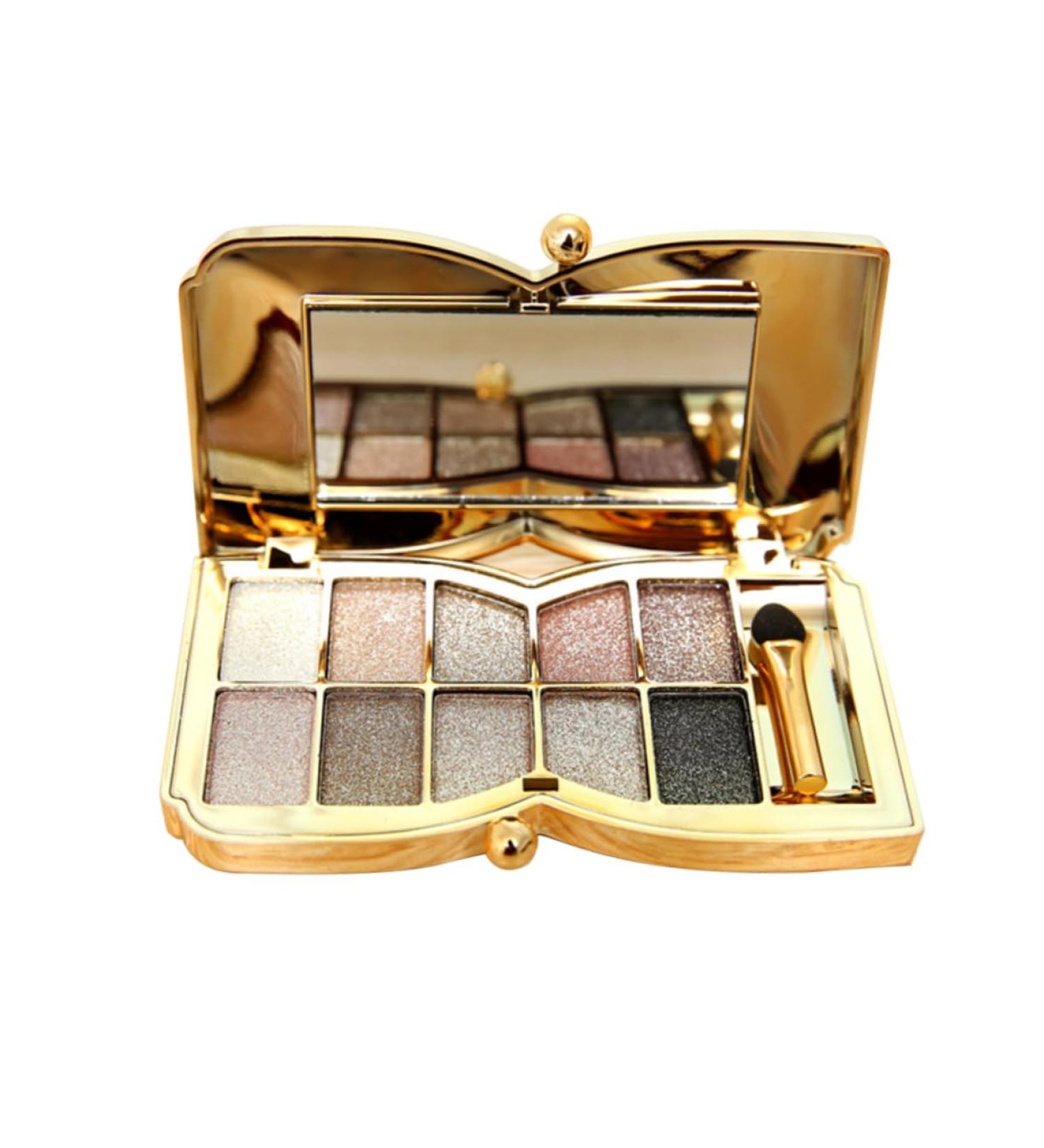 Mikinona Set # Shadow Brush With Makeup Colorful Eyeshadow Eye & Mirror Colors Glitter Flash - Buy Online on SooperMarket.com