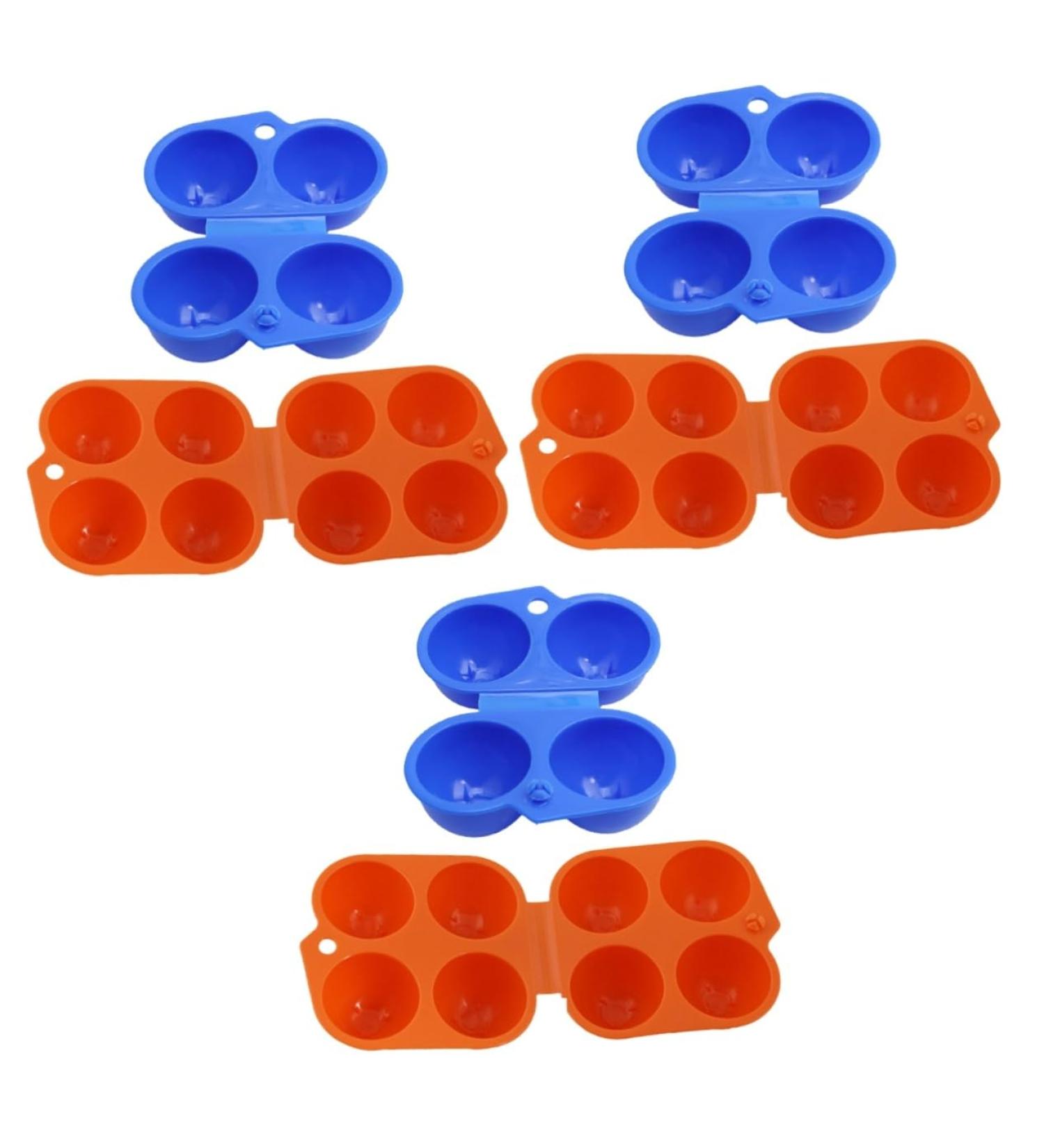 GLEAVI 6 Pcs Eggs 2 Grids Egg Case for Bbq Snap Lock Egg Holder for Fishing Barbecue Storage Box Travel As Shownx3pcs Mx3pcs - Buy Online on SooperMarket.com