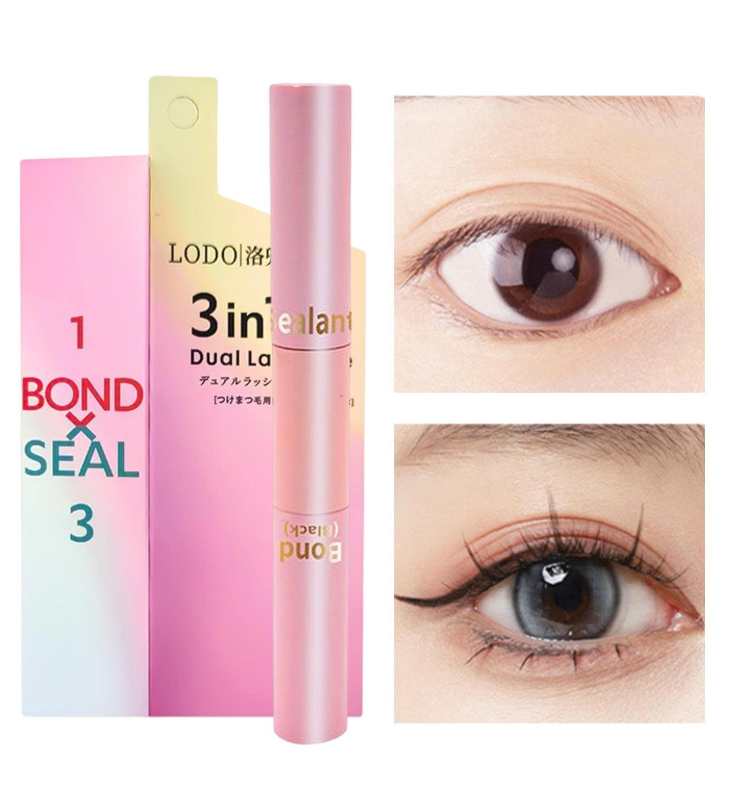 Cluster Lash Glue | Seal Lash Glue - Long Lasting Individual Lash Mascara Glue Dual-Ended Eye Lash Glue Mascara Cluster Eyelash for Women Girls - Buy Online on SooperMarket.com