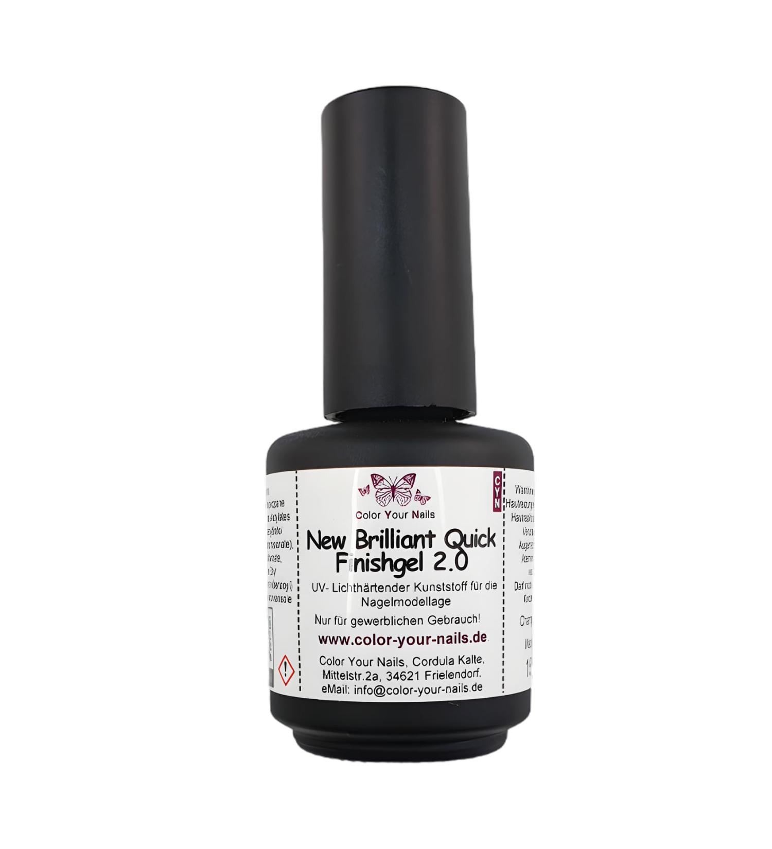 Buy New Brilliant Quick Finishgel 2.0 - Medium Viscosity Gloss Gel Top Coat | Long-Lasting High Gloss Finish | Made in Germany (15ml) - Buy Online on SooperMarket.com