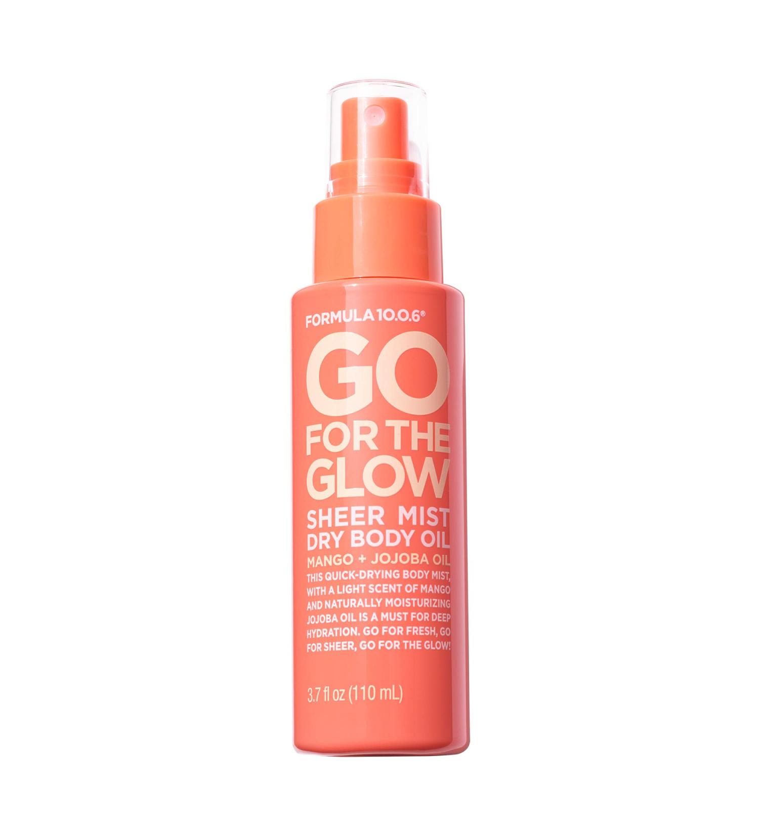 Buy Formula 10.0.6 Go for the Glow Dry Body Oil - Vegan Hydrating Sheer Mist Paraben-Free & Cruelty-Free - 3.7 Fl Oz - International Shipping Available - Buy Online on SooperMarket.com