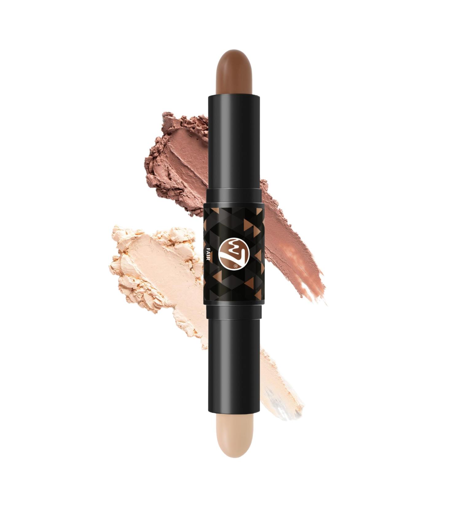 W7 Contour Stick - Double-Ended Creamy Contour & Highlight Makeup - Bronze Shape & Define Skin - Fair Fair 1 count (Pack of 1) - Buy Online on SooperMarket.com