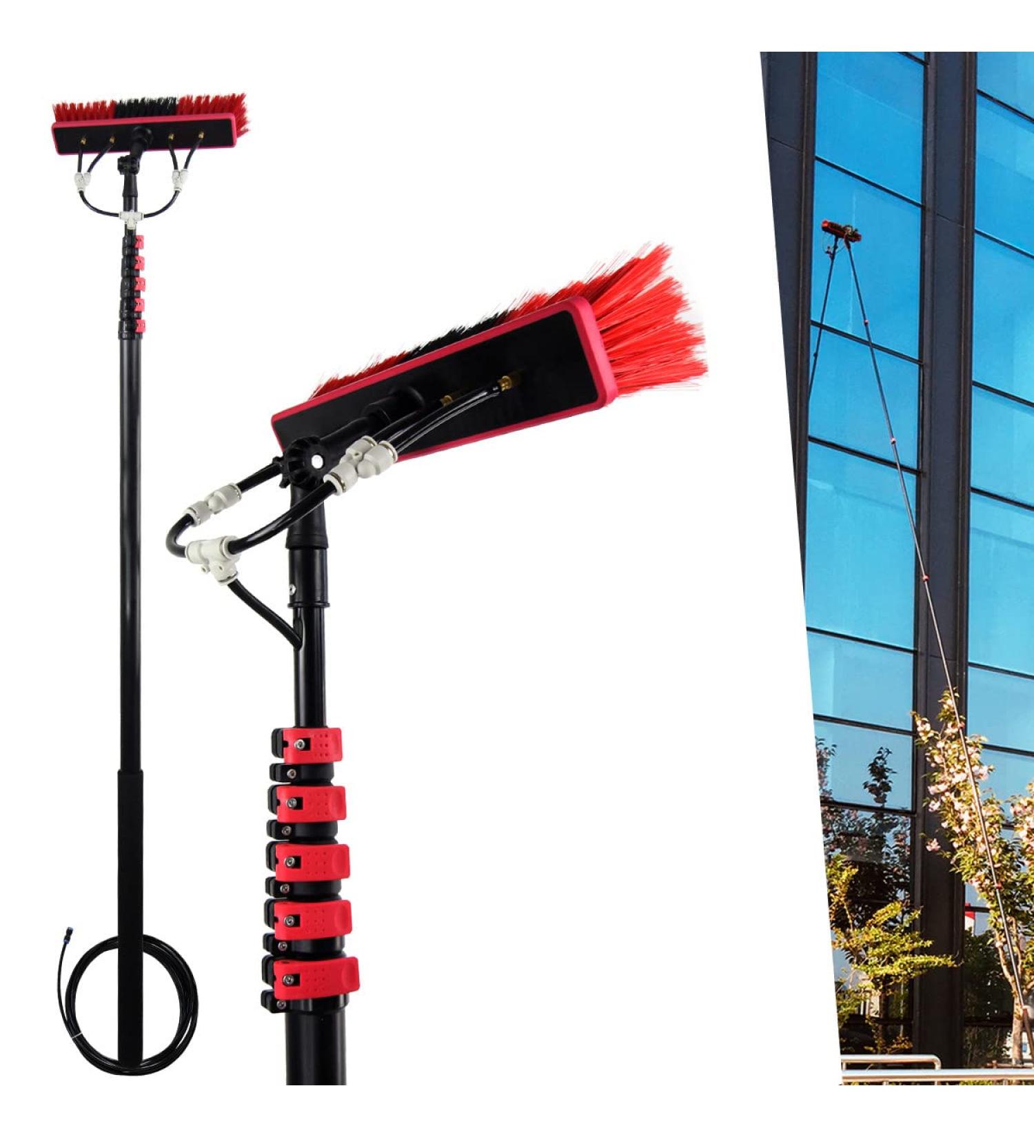 12Ft-36Ft Photovoltaic Panel Cleaning Brush Window Cleaning Pole Water Fed Brush Extension Pole Roof Glass Cleaning Brush Commercial Cleaning Tools/20Ft 35cm Brush Head 6M/21FT - Buy Online on SooperMarket.com
