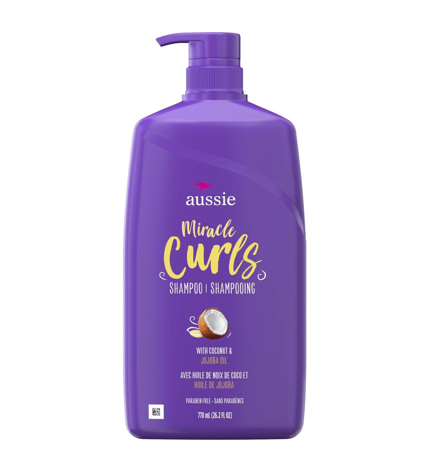Aussie Miracle Curls with Coconut & Jojoba Oil Paraben Free Shampoo 778mL (26.2 fl oz) - Buy Online on SooperMarket.com