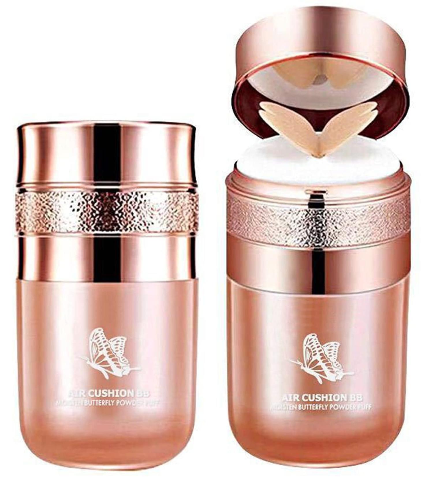 Buy Butterfly Cushion BB Cream - Air Cushion CC Cream & Moisturizing Concealer - Easy to Use Liquid Foundation in Ivory White - International Shipping - Buy Online on SooperMarket.com