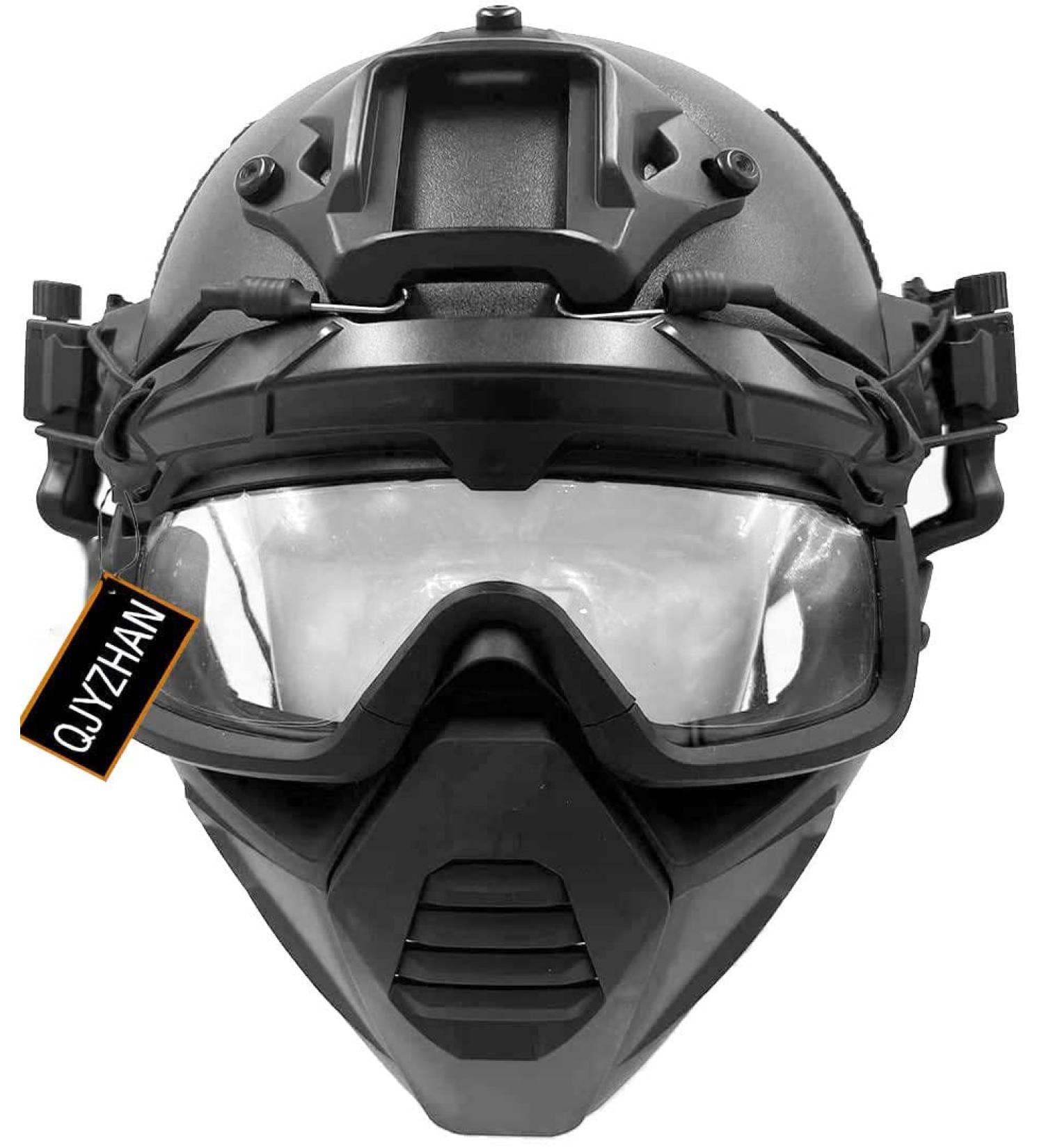 Fast Airsoft HelmetAirsoft Tactical Paintball Half Face Protection Mask and Goggles Set  for Paintball CS Game Set BK General type - Buy Online on SooperMarket.com