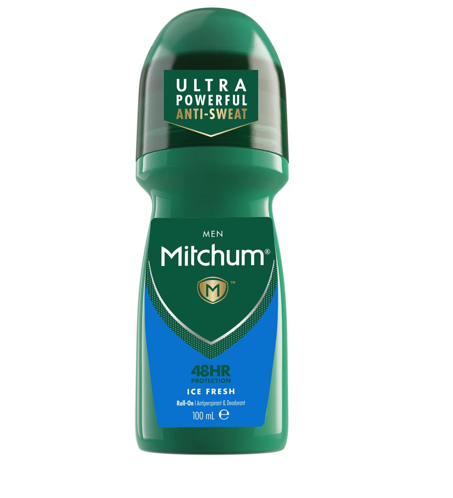 Mitchum Men 48HR Protection Roll-On Deodorant & Antiperspirant Ice Fresh Dermatologist Tested 100 ml (Pack of 1) - Buy Online on SooperMarket.com