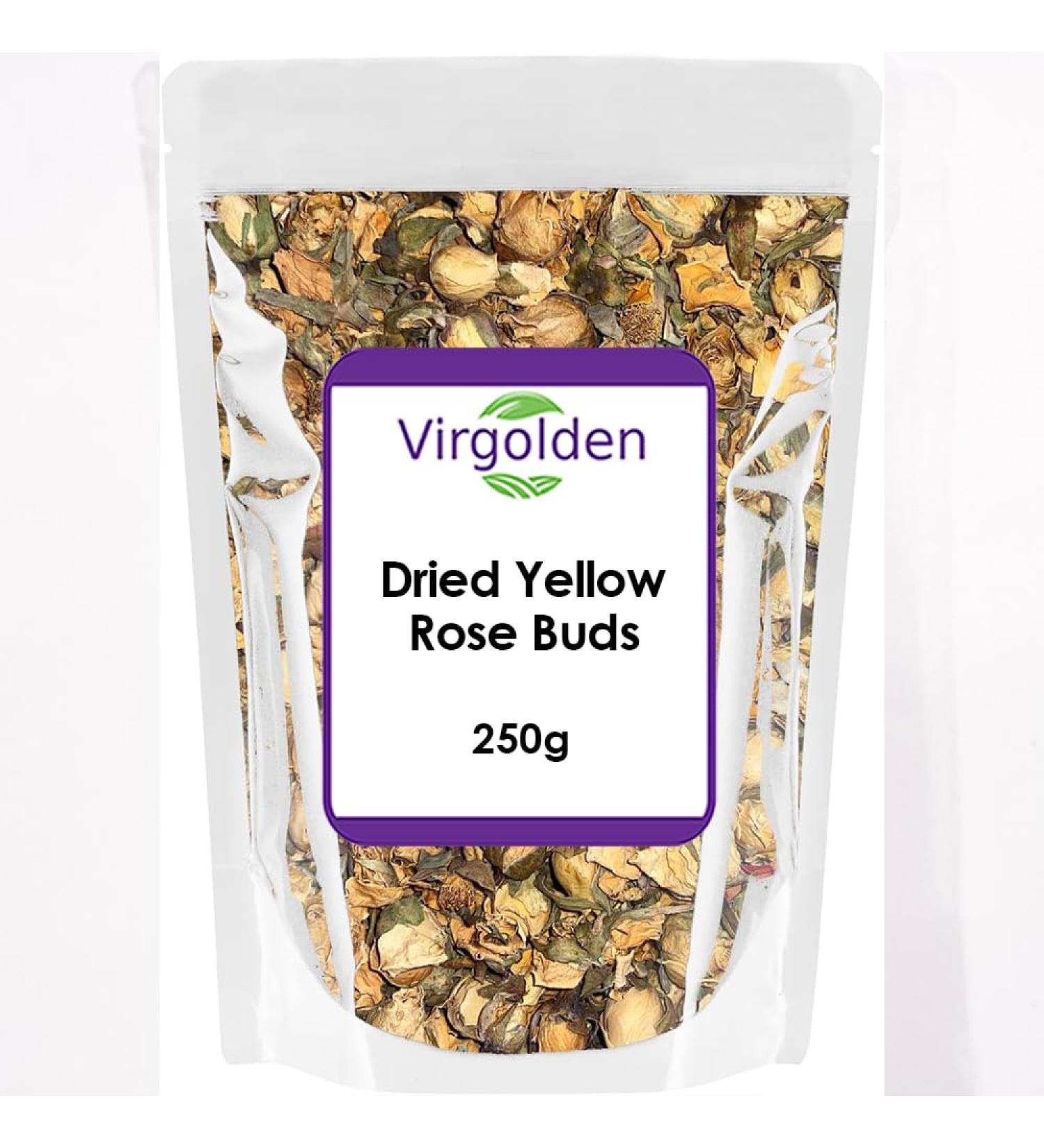 Dried Yellow Rose Buds 250g by Virgolden