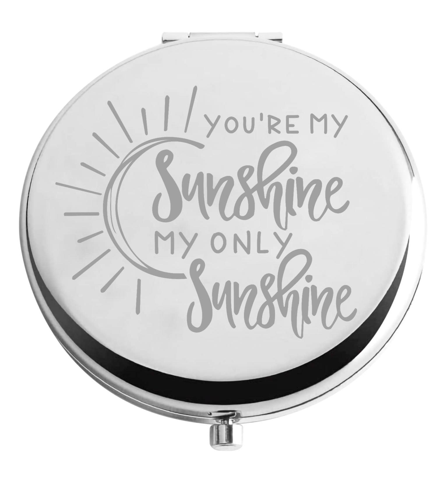HOLLP Sister Friendship Jewelry - You're My Sunshine Makeup Pocket Mirror for Women - Buy Online on SooperMarket.com