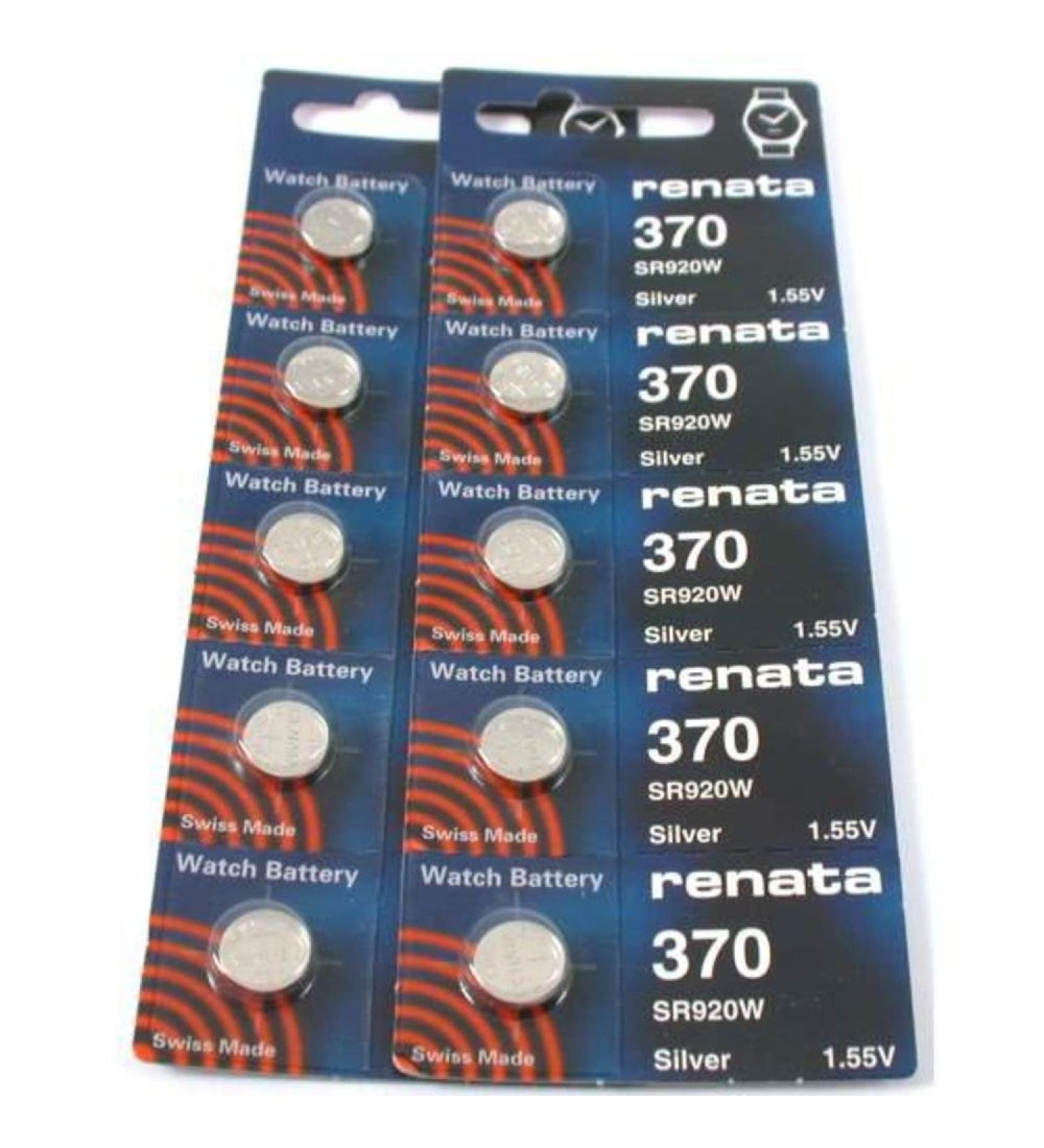 #370 Renata Watch Batteries 10Pcs