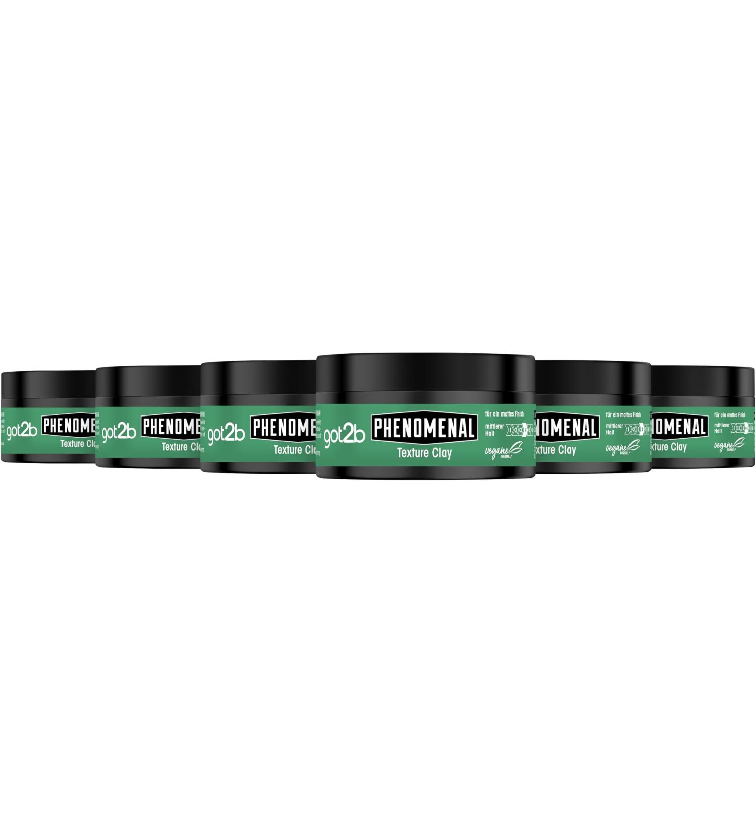 Schwarzkopf got2b phenomenal Mann O Mann Texture Clay 6-pack (6 x 100ml) Unscented 100 ml (6-pack)