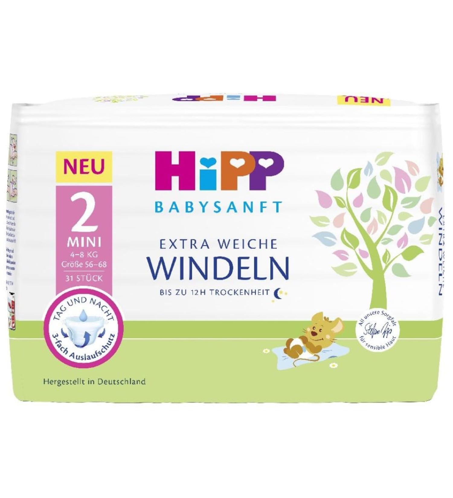 Hipp Babysanft diapers mini 2 singles