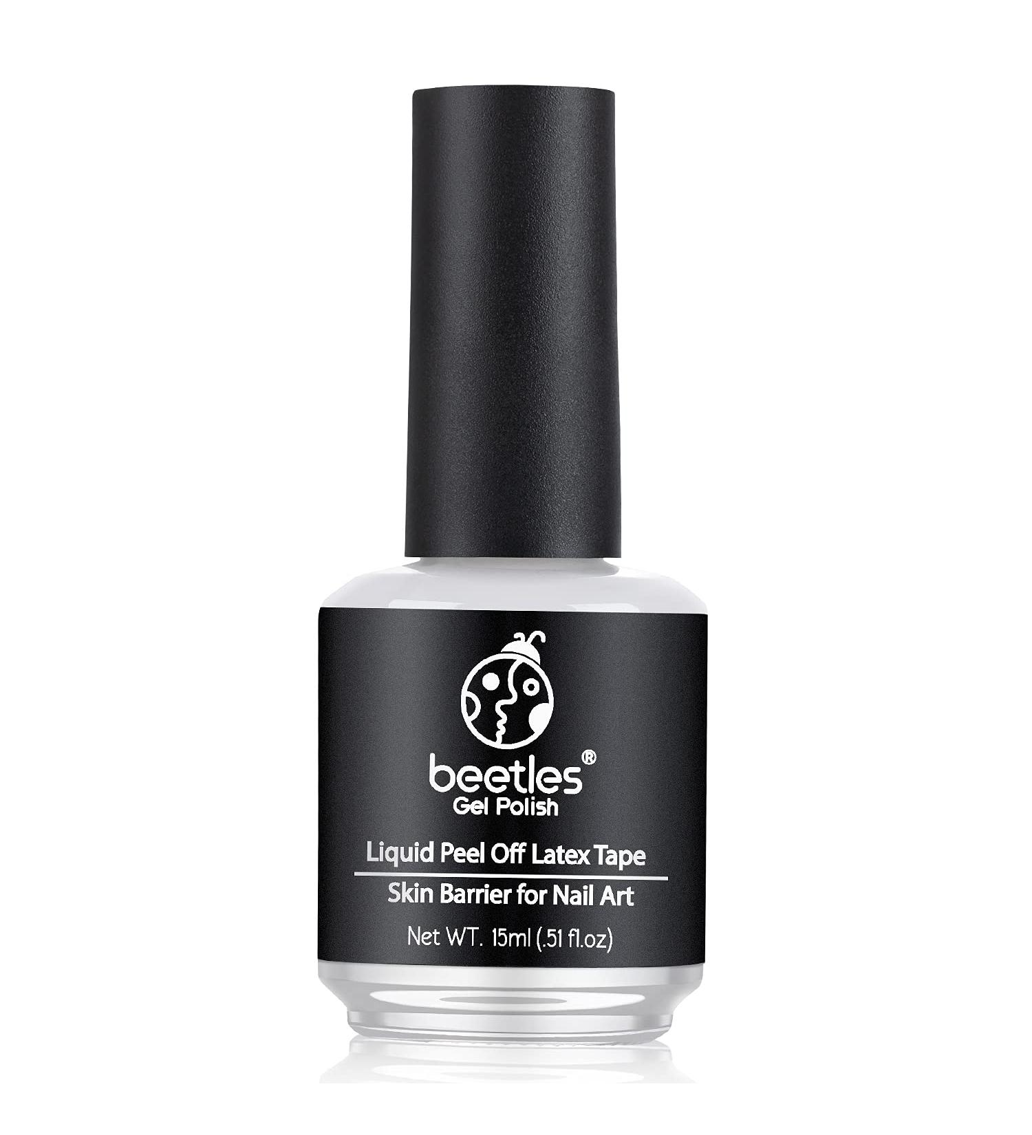 Beetles Latex Liquid Nail Cuticle Guard 15ml - White Nail Barrier 1pcs - Peel Off Nail Art Protector - Buy Online on SooperMarket.com