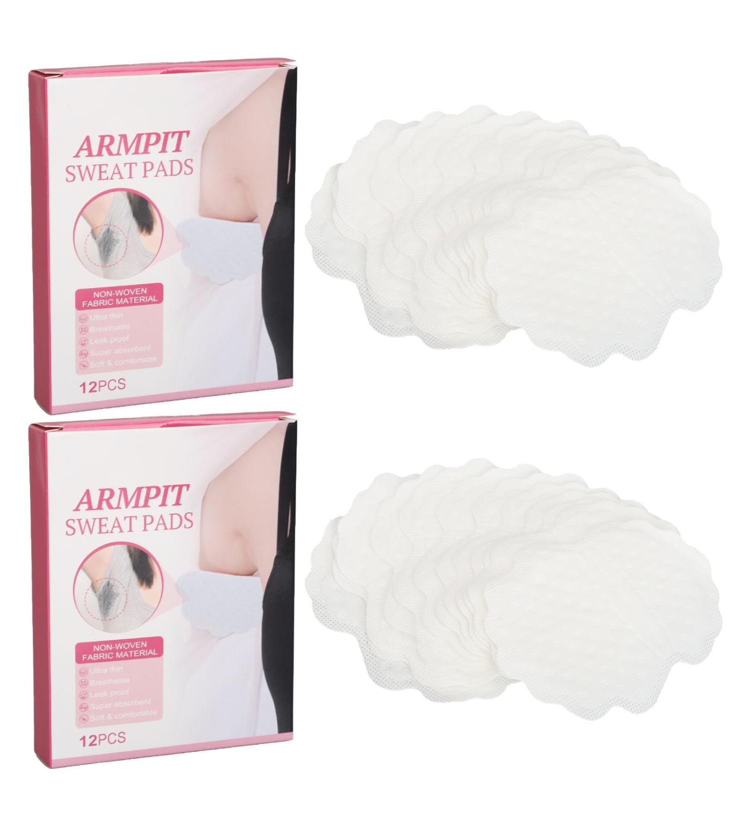 Ultra-Thin Waterproof Underarm Sweat Pads - 24 Breathable Armpit Patches for All Fabrics - Buy Online on SooperMarket.com