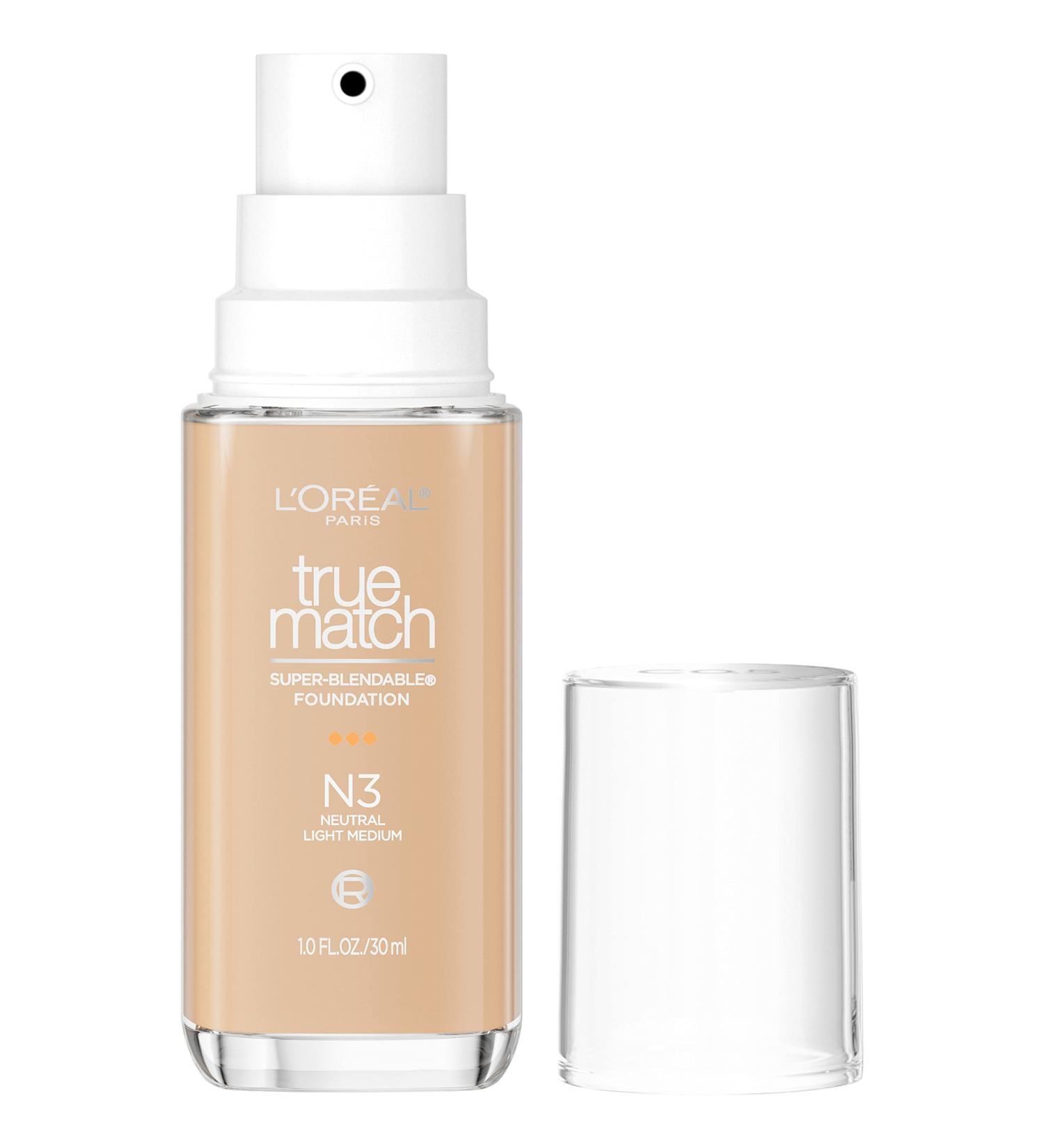 L'Oreal Paris True Match Super-Blendable Foundation SPF 17 N3 Light Medium 1 Fl Oz - Pack of 1 - Buy Online on SooperMarket.com