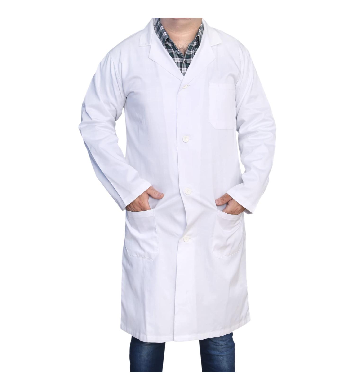DR Instruments Unisex Lab Coat | 60% Cotton 40% Polyester | Sanforized | White | L - Buy Online on SooperMarket.com