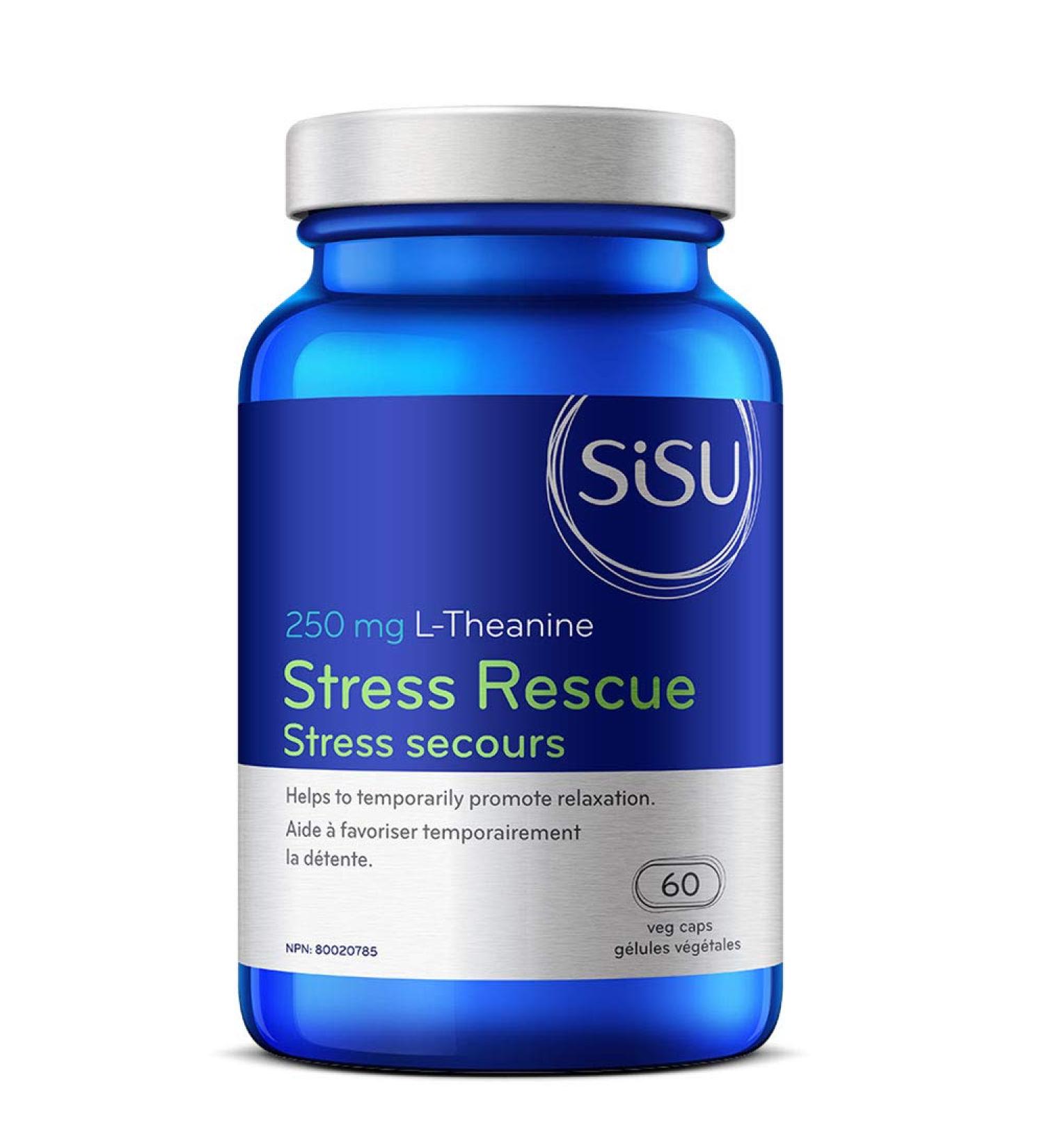 SISU Stress Rescue 250 mg L-Theanine 60 VC (Pack of 1)
