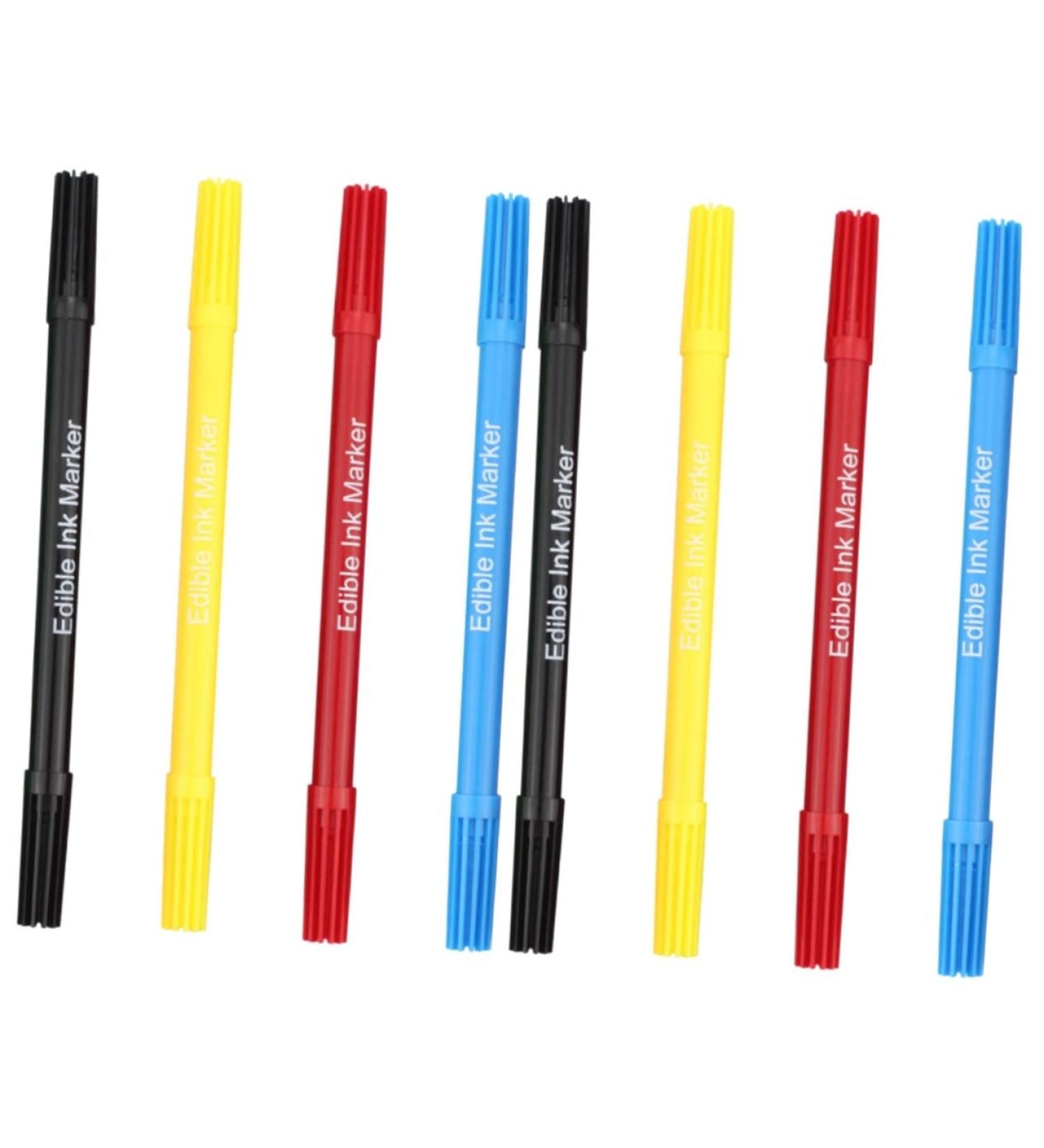 HOMSFOU 8 Pcs Baking Pen Cake Diy Draw Tools Edible Food Markers Cakes Frosting Pen Journal Planner Pen Paint Pen Biscuit Markers Pen Cake Icing Pens Chocolate Double Head Plastic - Buy Online on SooperMarket.com