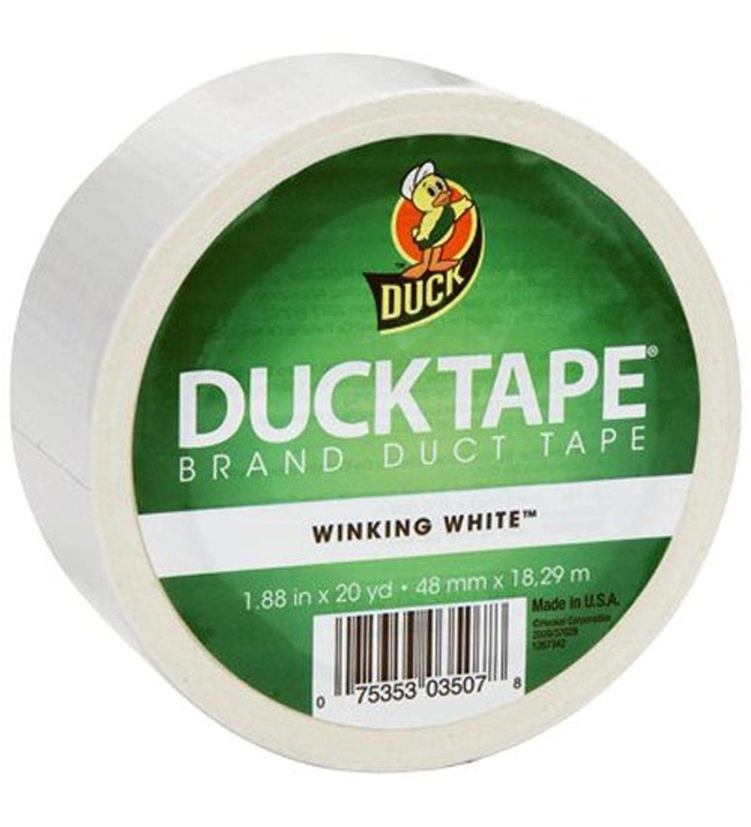 Duck Brand 392873 White Color Duct Tape, 1.88-Inch by 20 Yards, Single Roll