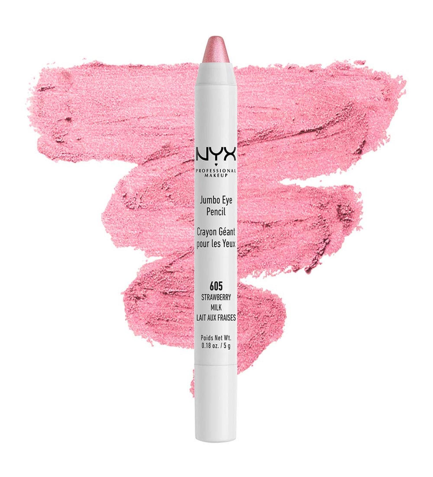 NYX Jumbo Eyeliner Pencil - Strawberry Milk (Pearly Pink) | Long-lasting Formula - Buy Online on SooperMarket.com